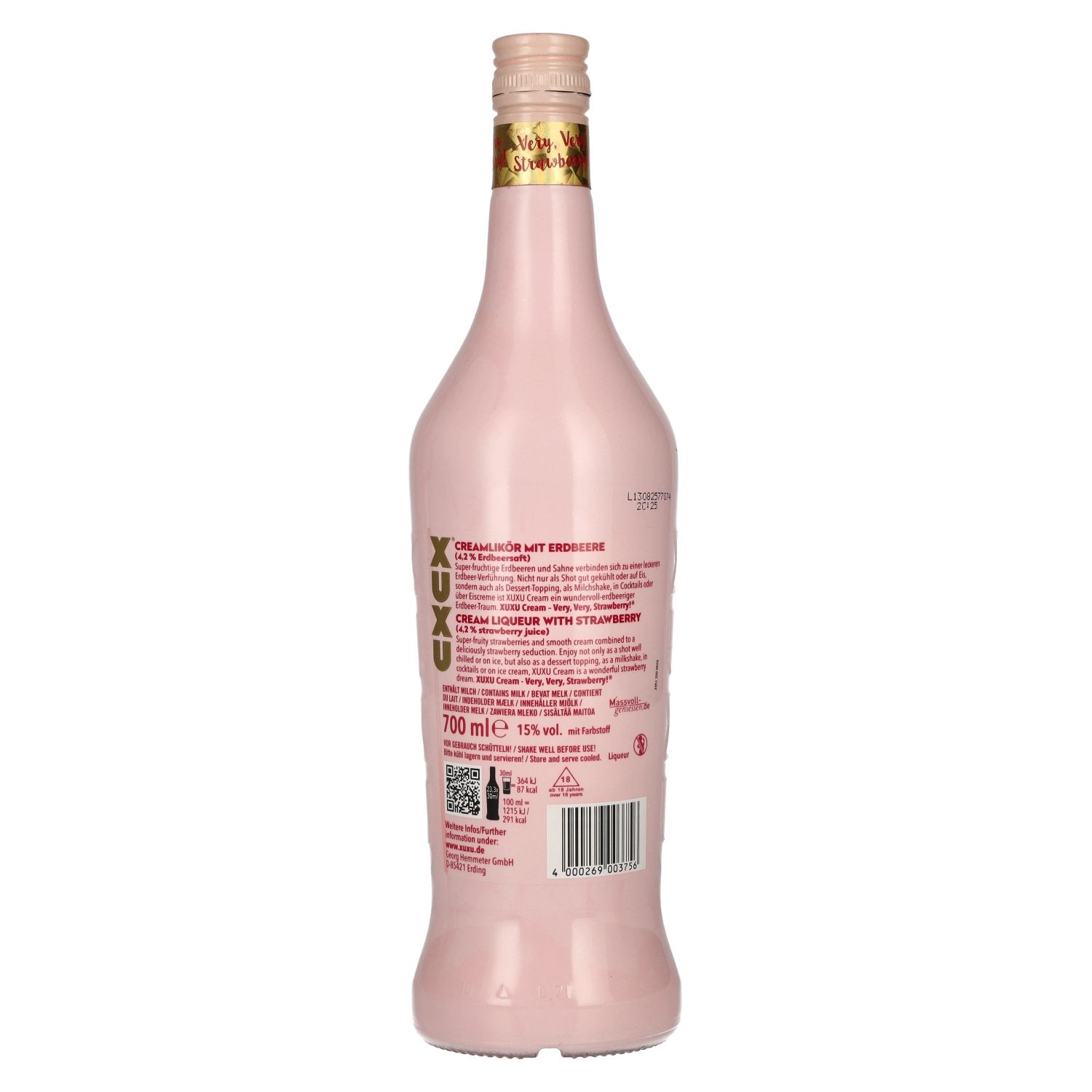 XUXU Cream Liqueur with Strawberry 15% Vol. 0,7l