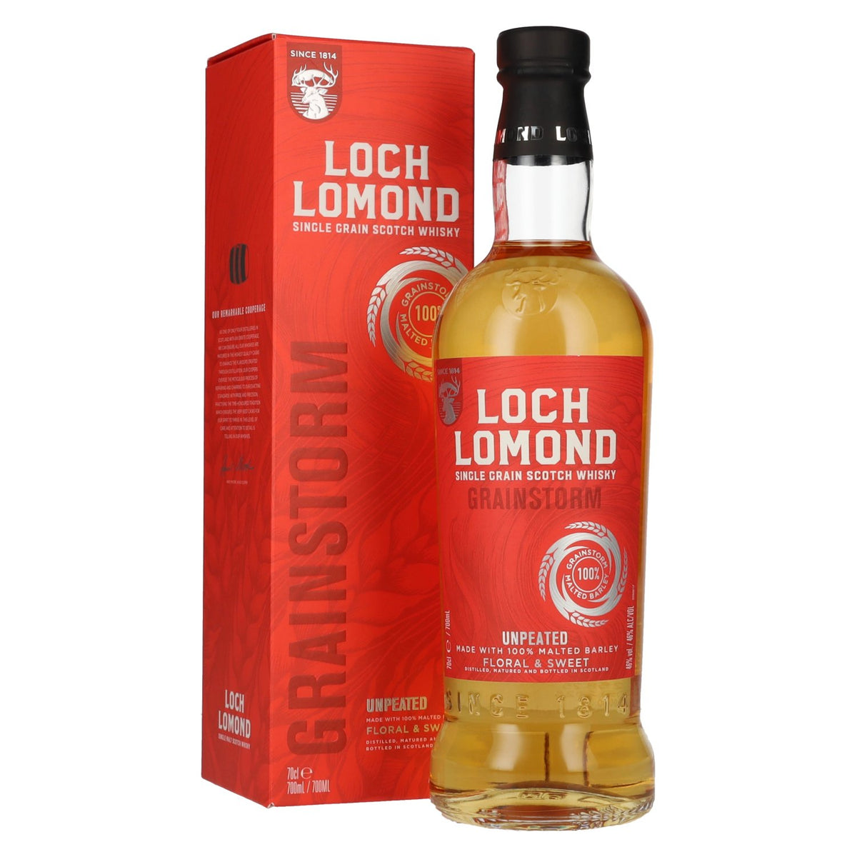Loch Lomond SINGLE GRAIN Grainstorm Unpeated Scotch Whisky 46% Vol. 0,7l in Geschenkbox