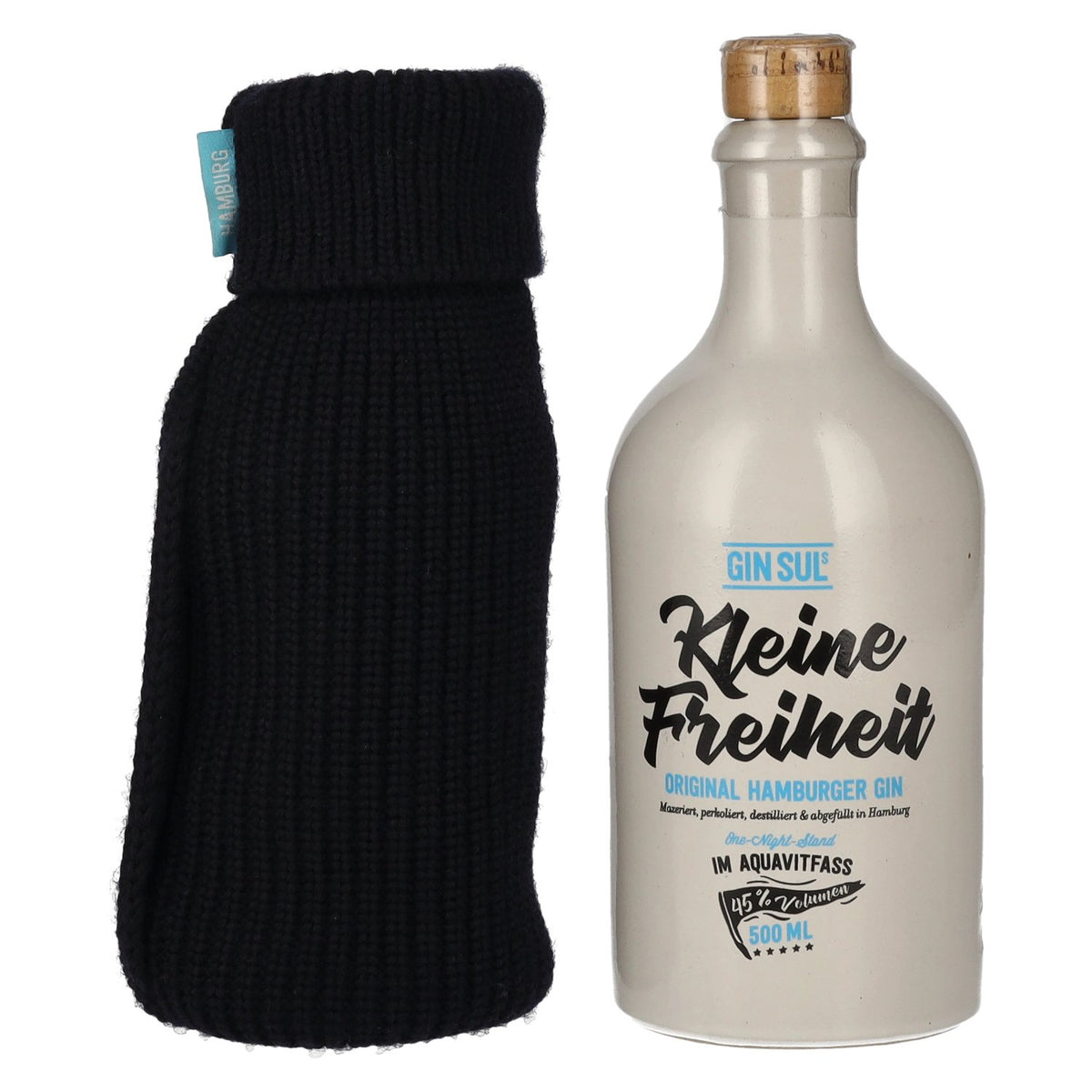 Gin Sul Kleine Freiheit Original Hamburg Gin 45% ABV 0.5l with Second Skin fabric sleeve