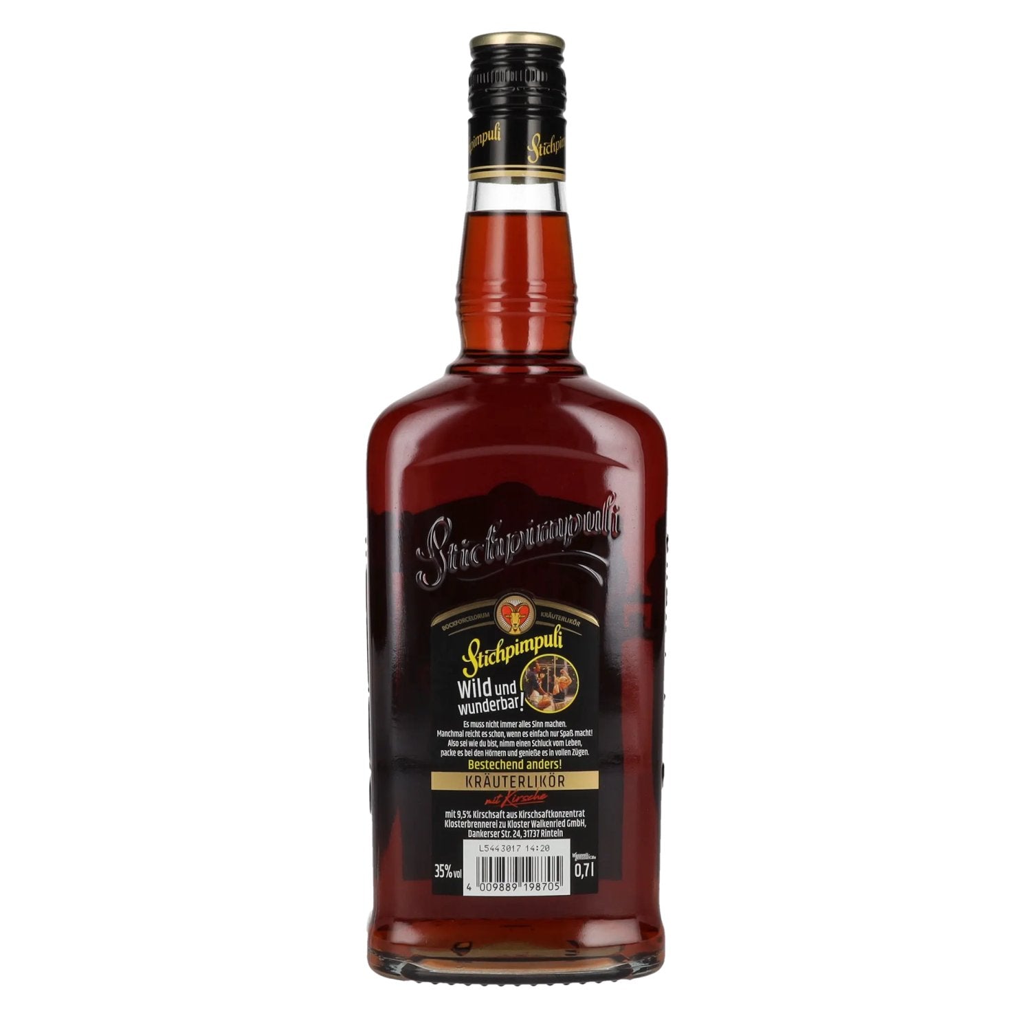 Stichpimpuli Bockforcelorum herbal liqueur with cherry 35% vol. 0.7l