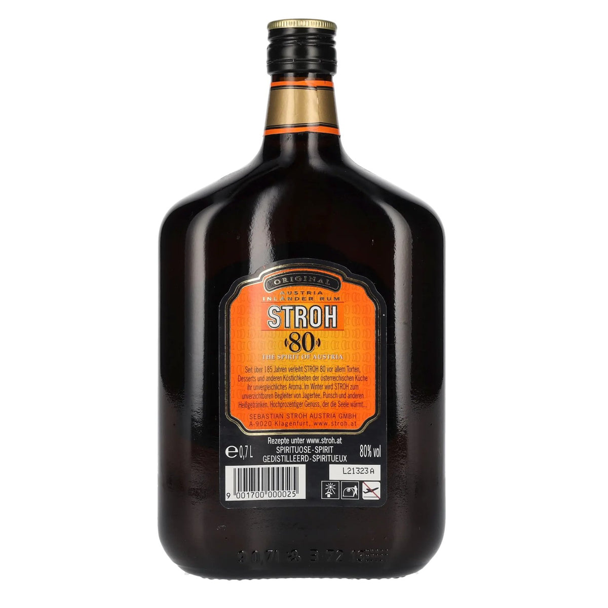 Stroh 80 Original Austria Rhum autrichien 80 % vol. 0,7 l