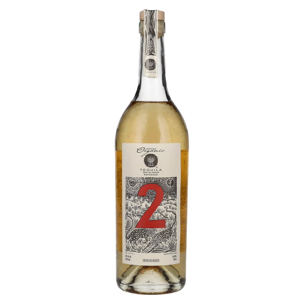 Tequila 123 DOS Reposado 100 % d'agave bio, 40 % vol., 0,7 l