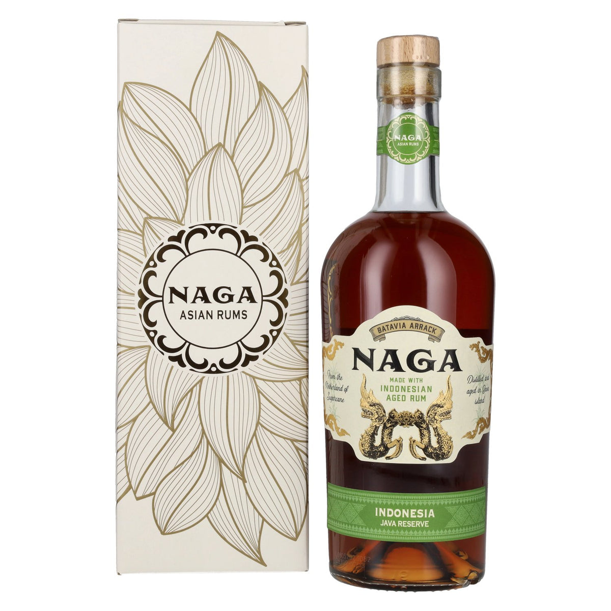 Naga JAVA RESERVE Double Cask Aged 40% Vol. 0,7l in geschenkverpakking