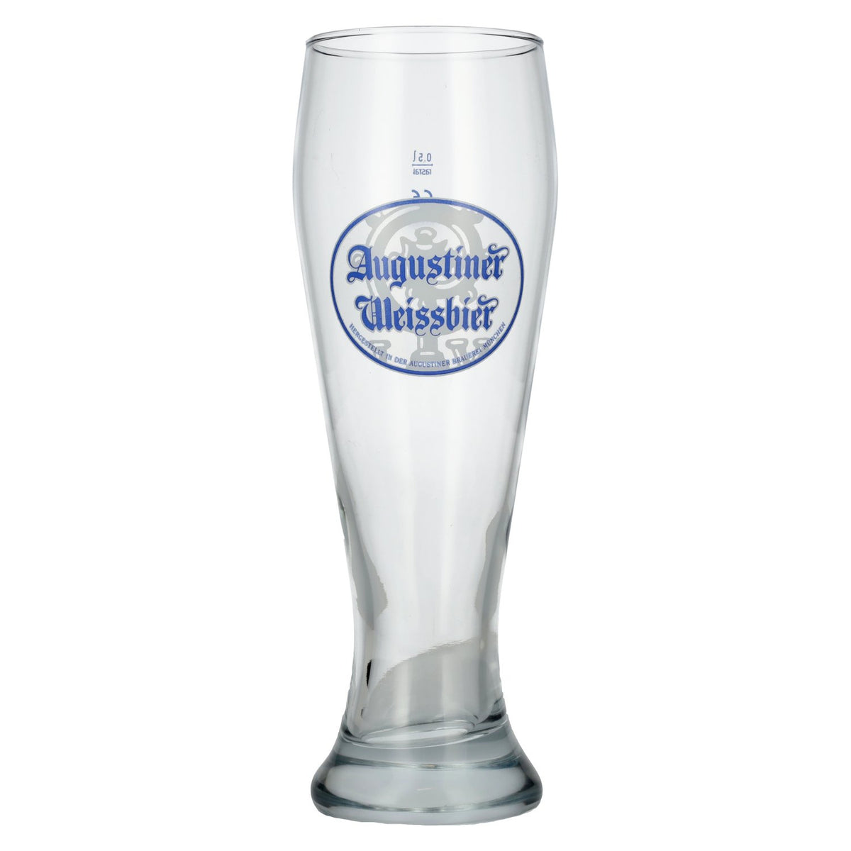 Augustiner wheat beer glass 0.5 litre with calibration