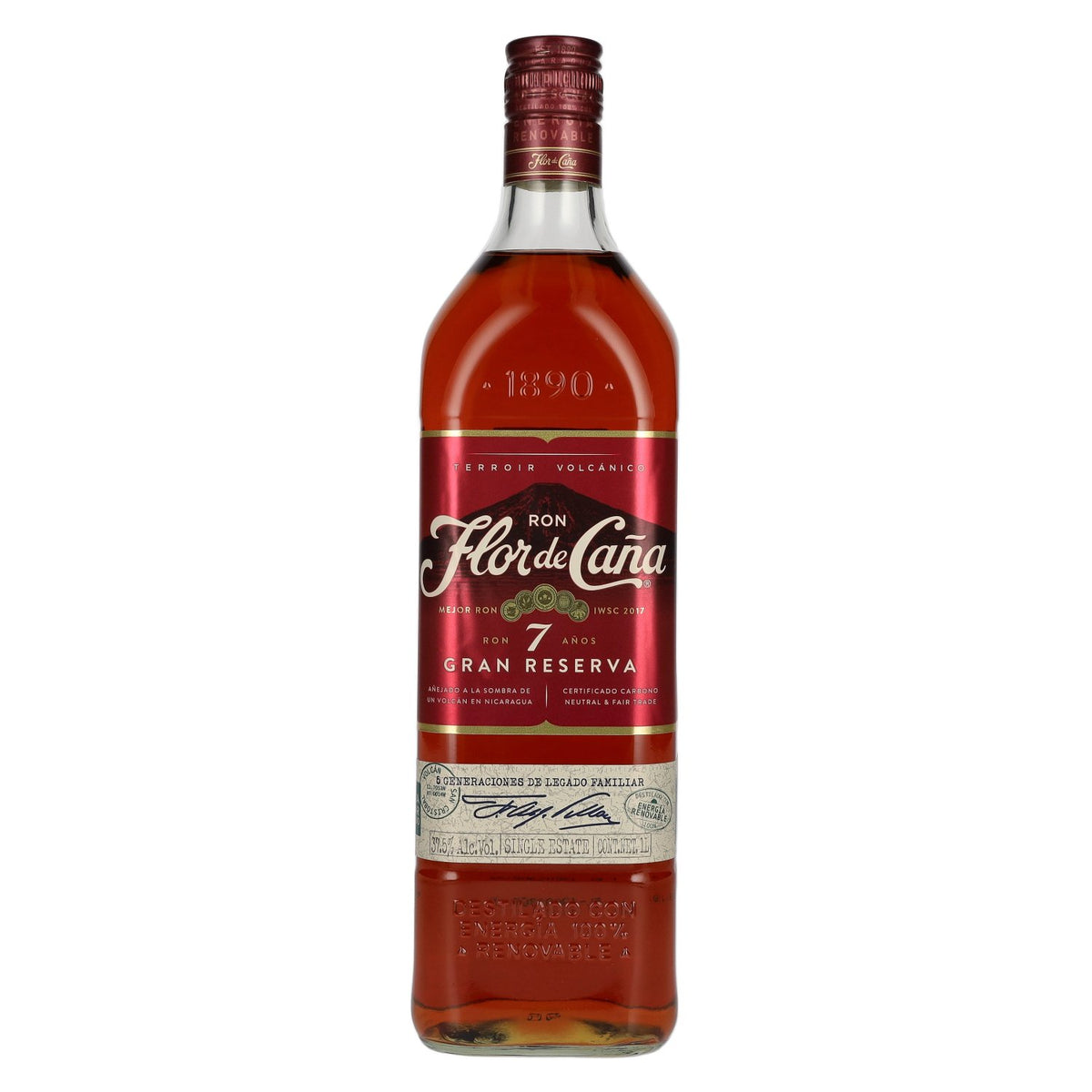 Flor de Caña 7 Years Old GRAN RESERVA Single Estate Rum 37,5% vol. 1 l