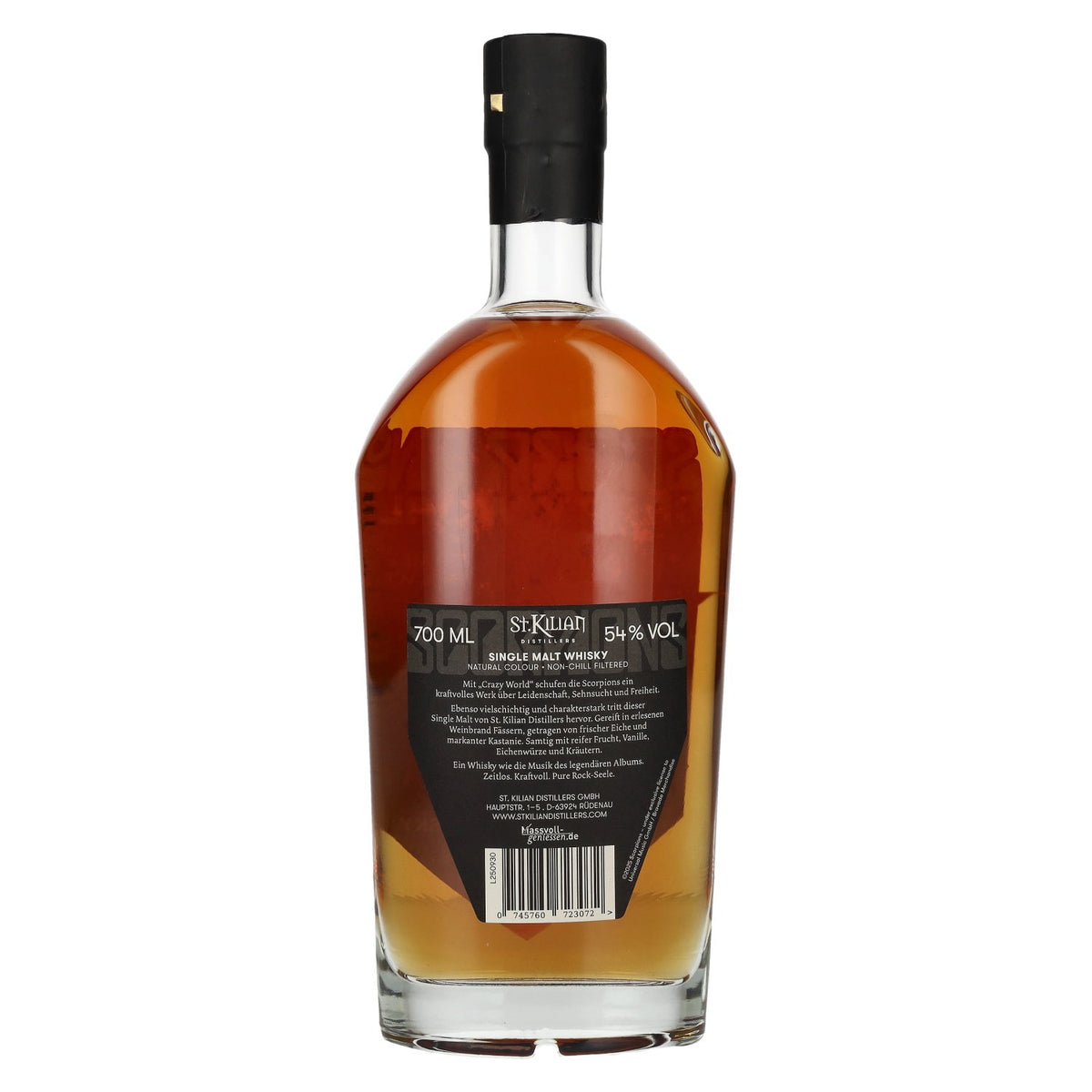 St. Kilian SCORPIONS CRAZY WORLD Single Malt Whisky 54% vol. 0,7 l