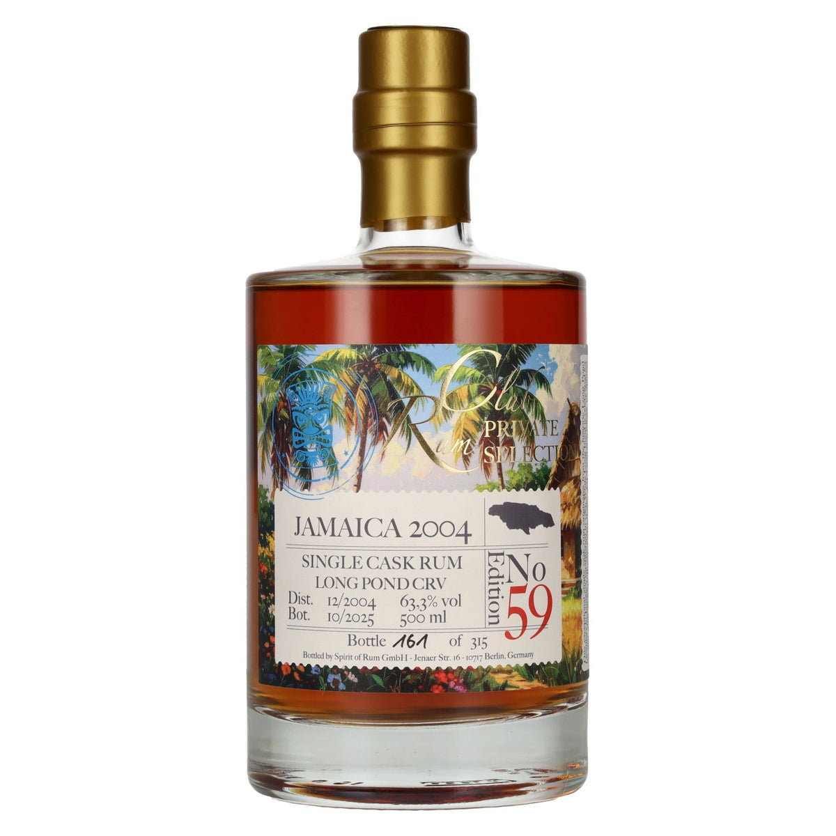 RUM CLUB PRIVATE SELECTION Jamaica Single Cask Rum Editie 59 2004 63,3% Vol. 0,5l