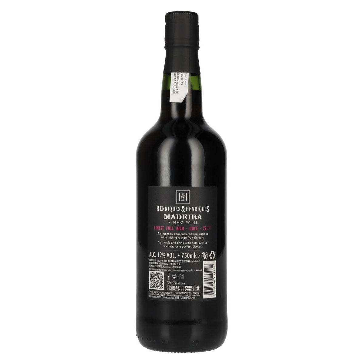 Henriques &amp; Henriques 5 ans d'âge, Finest Full Rich Doce, Madère, vin 19 % vol., 0,75 l
