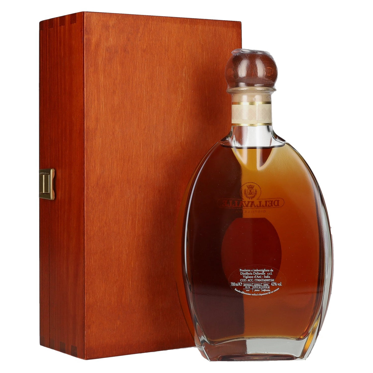 Dellavalle Grappa Affinata in botti da PASSITO DI PANTELLERIA 2007 42% Vol. 0,7l in Holzkiste