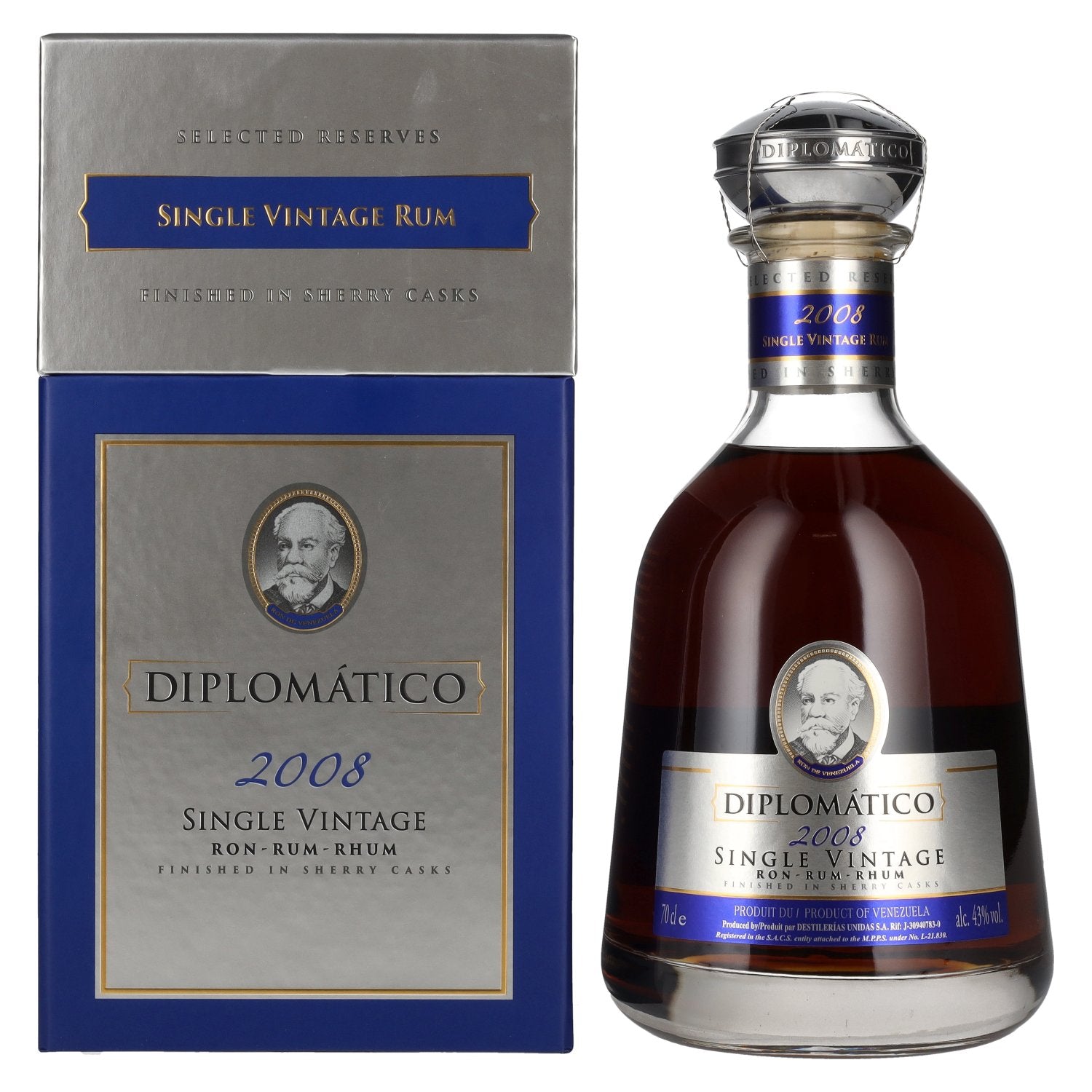 Diplomático Single Vintage Rum 2008 43% vol. 0,7l en boîte cadeau