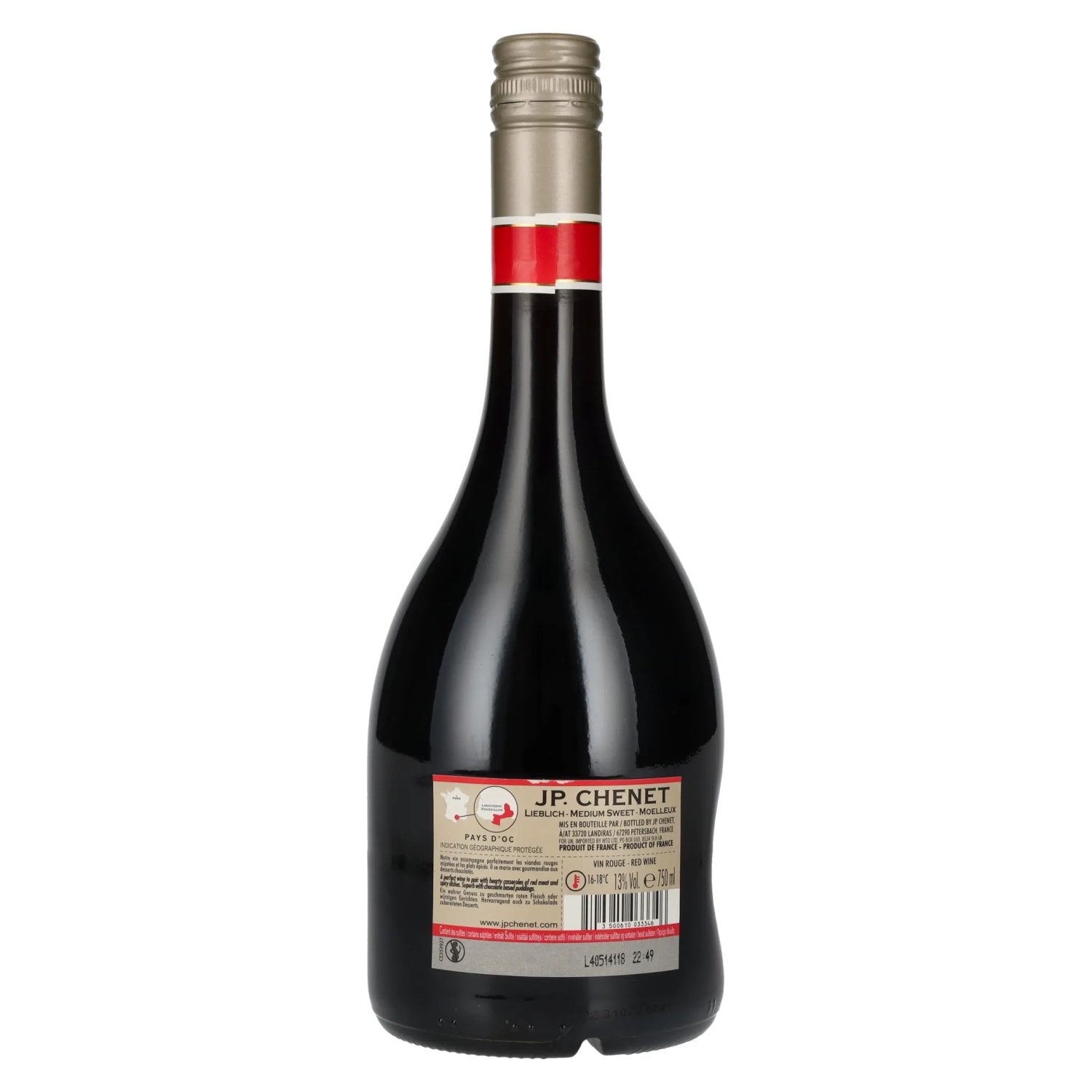 JP. Chenet Delicious MEDIUM SWEET Moelleux Rouge 2023 13% Vol. 0,75l