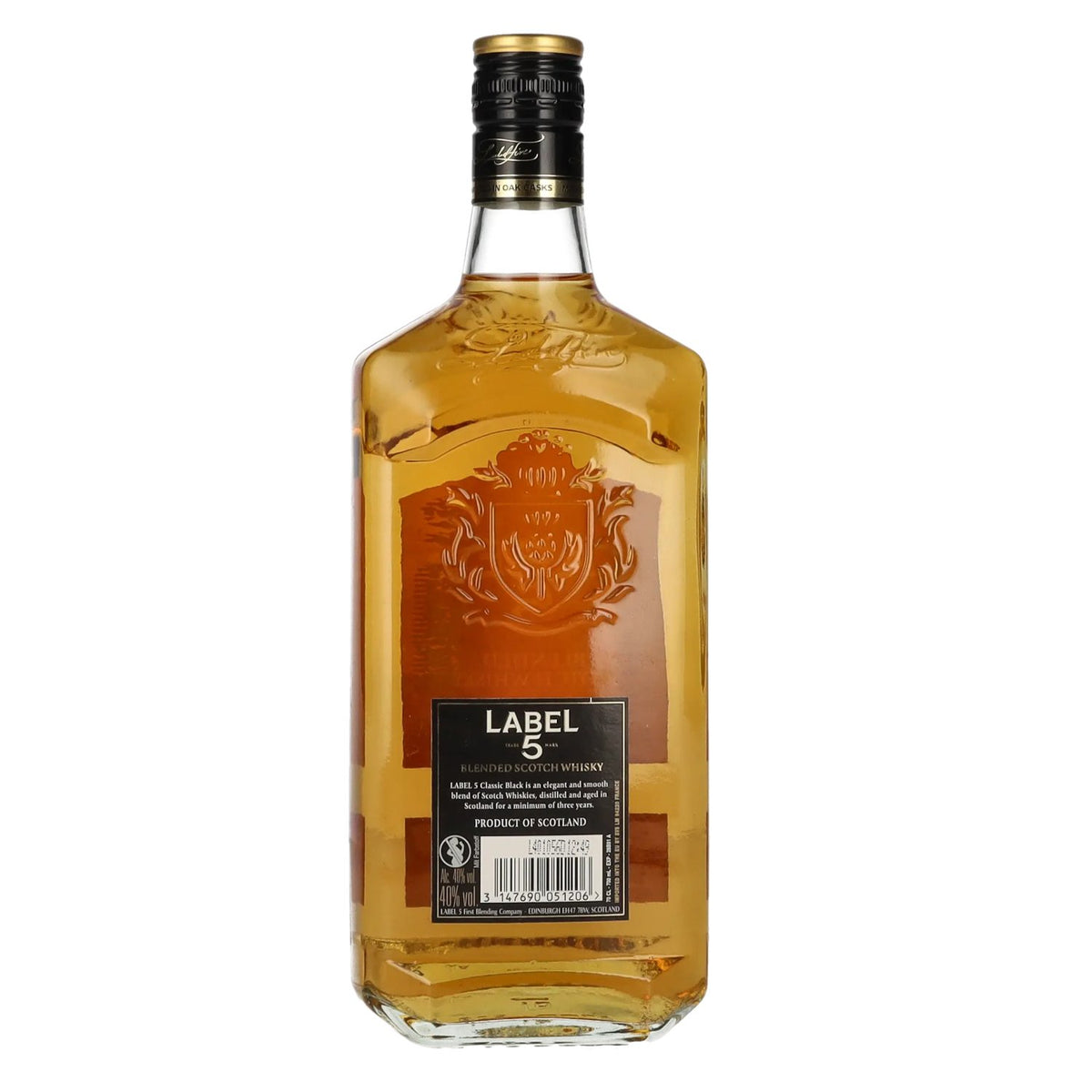 Label 5 Classic Black, whisky écossais assemblé, 40 % vol., 0,7 l