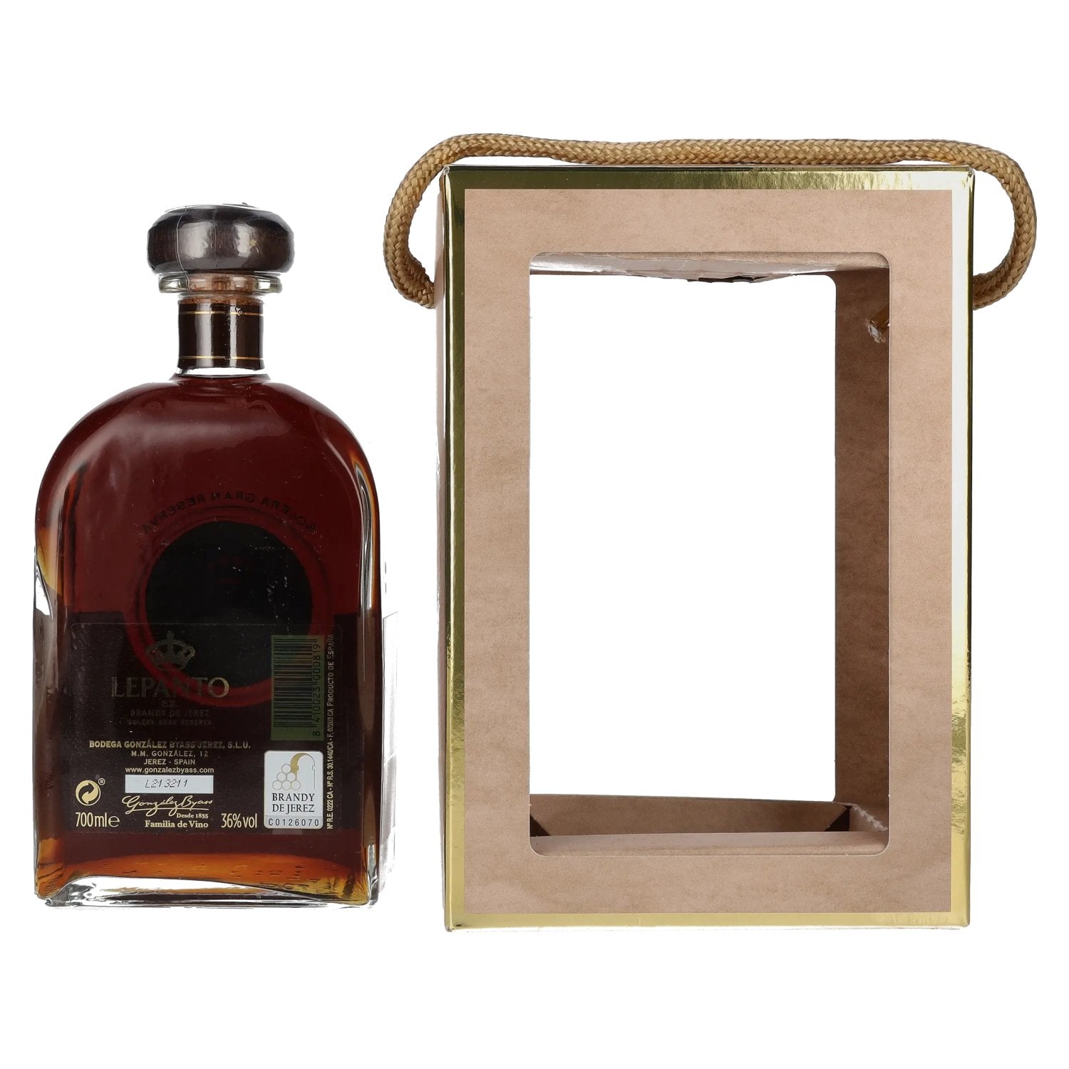 Lepanto P.X. Solera Gran Reserva Brandy de Jerez 36% Vol. 0,7l in geschenkverpakking