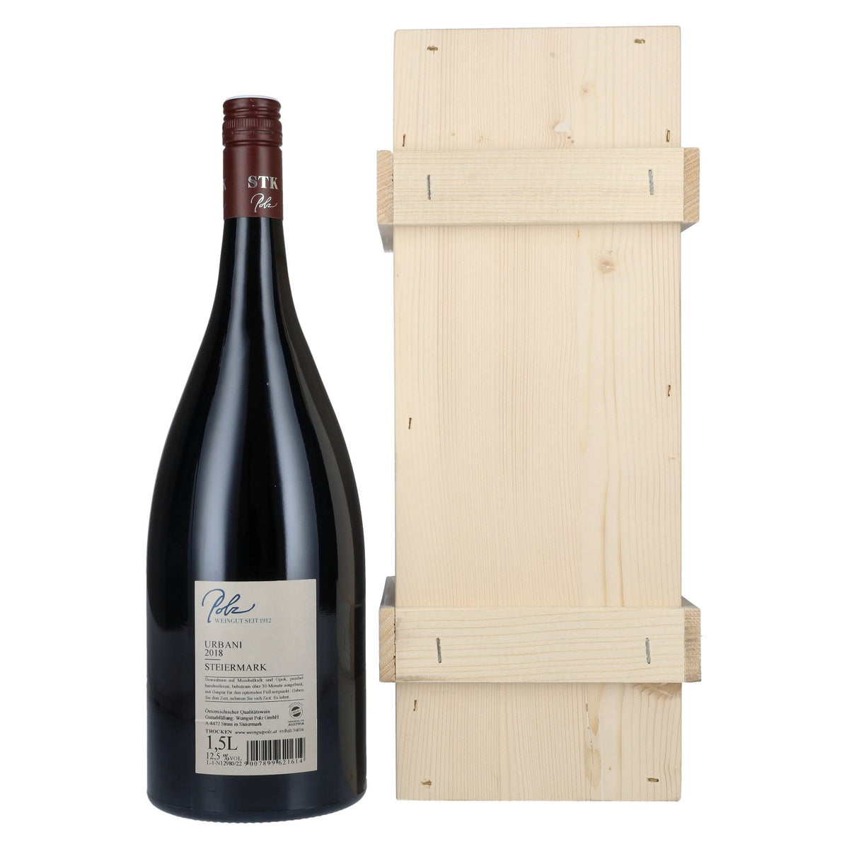 Polz Urbani Steiermark 2018 12,5% vol. 1,5 l in houten kist