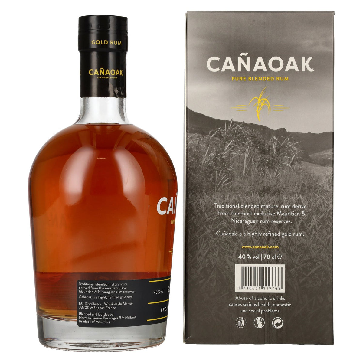 Cañaoak Pure Blended Gold Rum 40% Vol. 0,7l in Geschenkbox