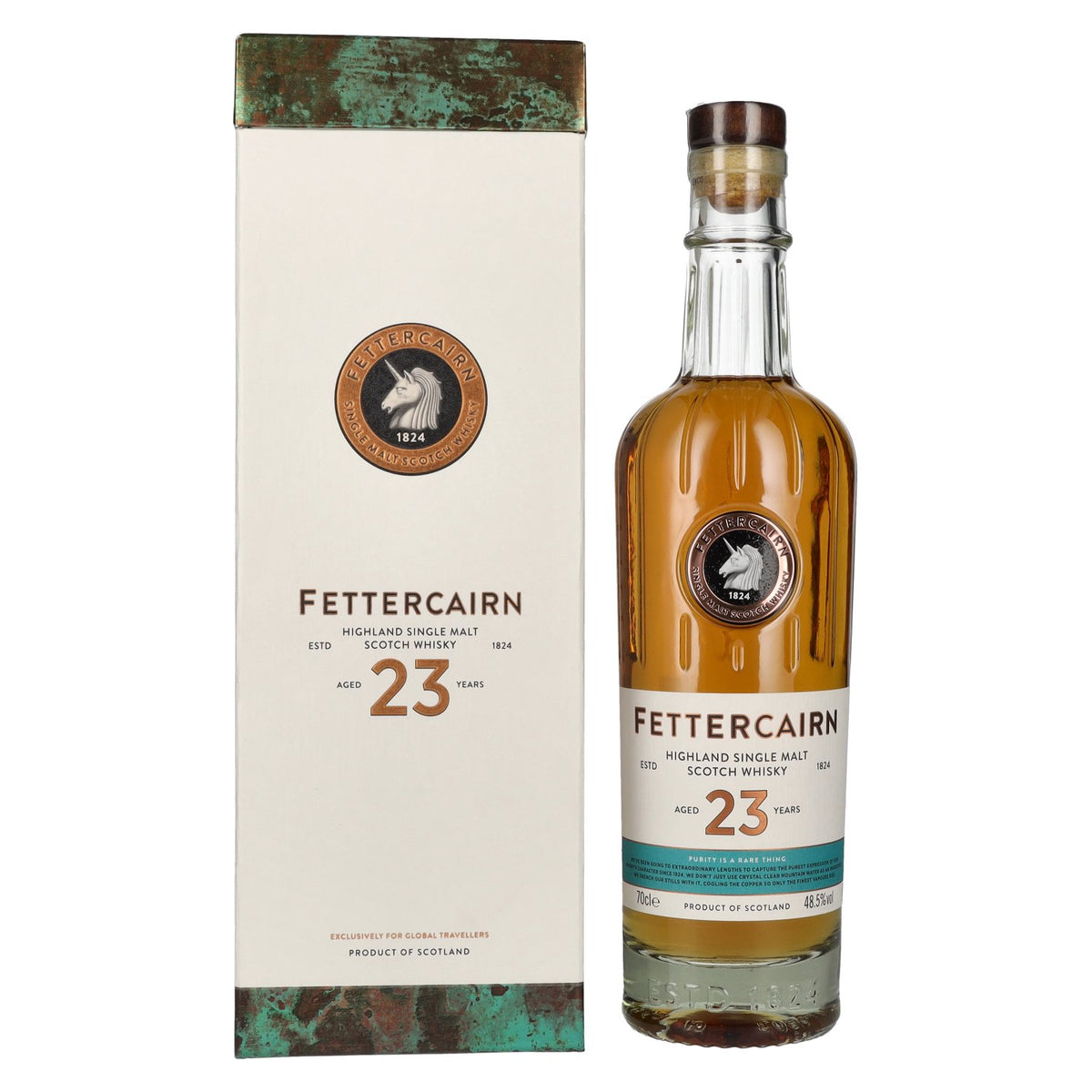 Fettercairn 23 Years Old Highland Single Malt Scotch Whisky 48.5% ABV 0.7l in a gift box