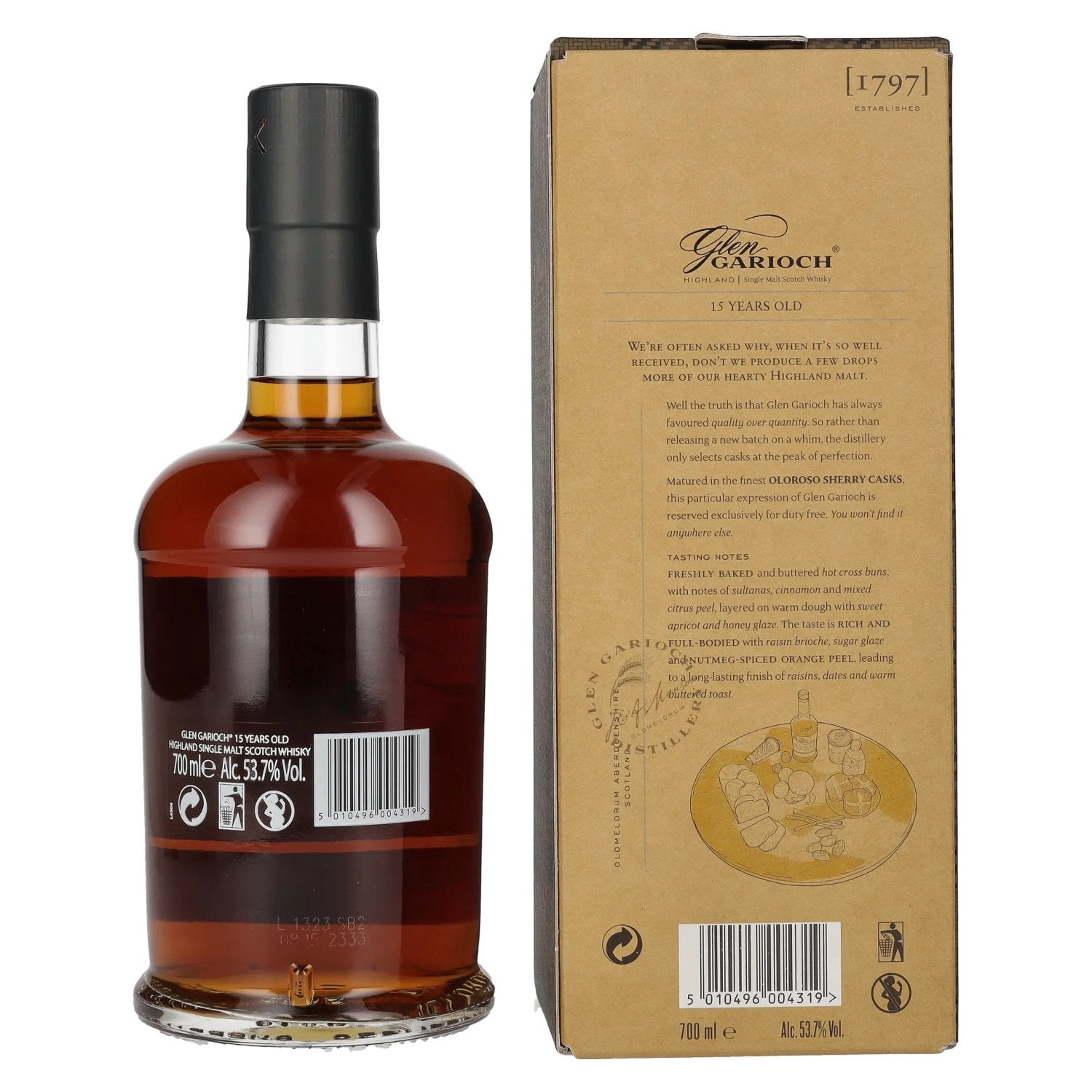 Glen Garioch 15 Years Old SHERRY CASK RATURED 53,7% Vol. 0,7l in geschenkverpakking