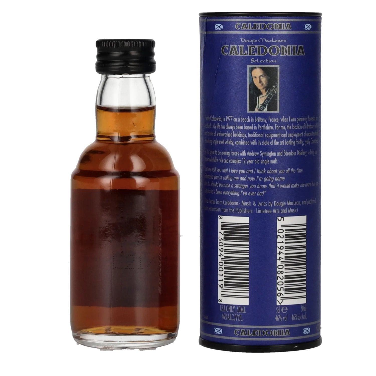 Edradour CALEDONIA 12 Years Old Highland Single Malt 46% Vol. 0,05l en boîte cadeau