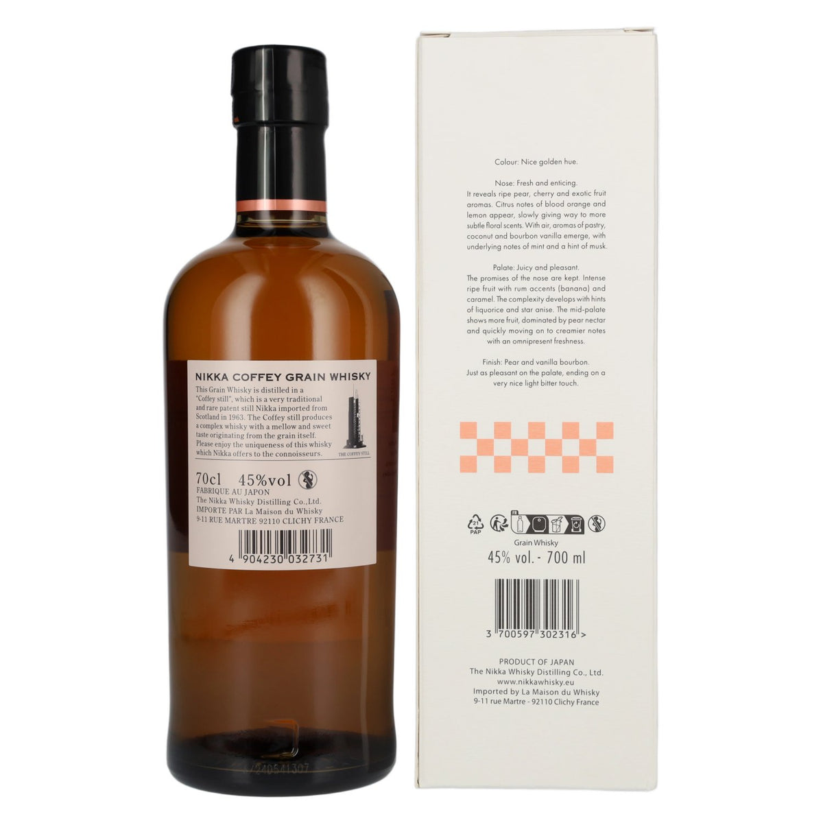 Nikka Whisky de grain Coffey 90e anniversaire, 45 % vol., 0,7 l, dans un coffret cadeau
