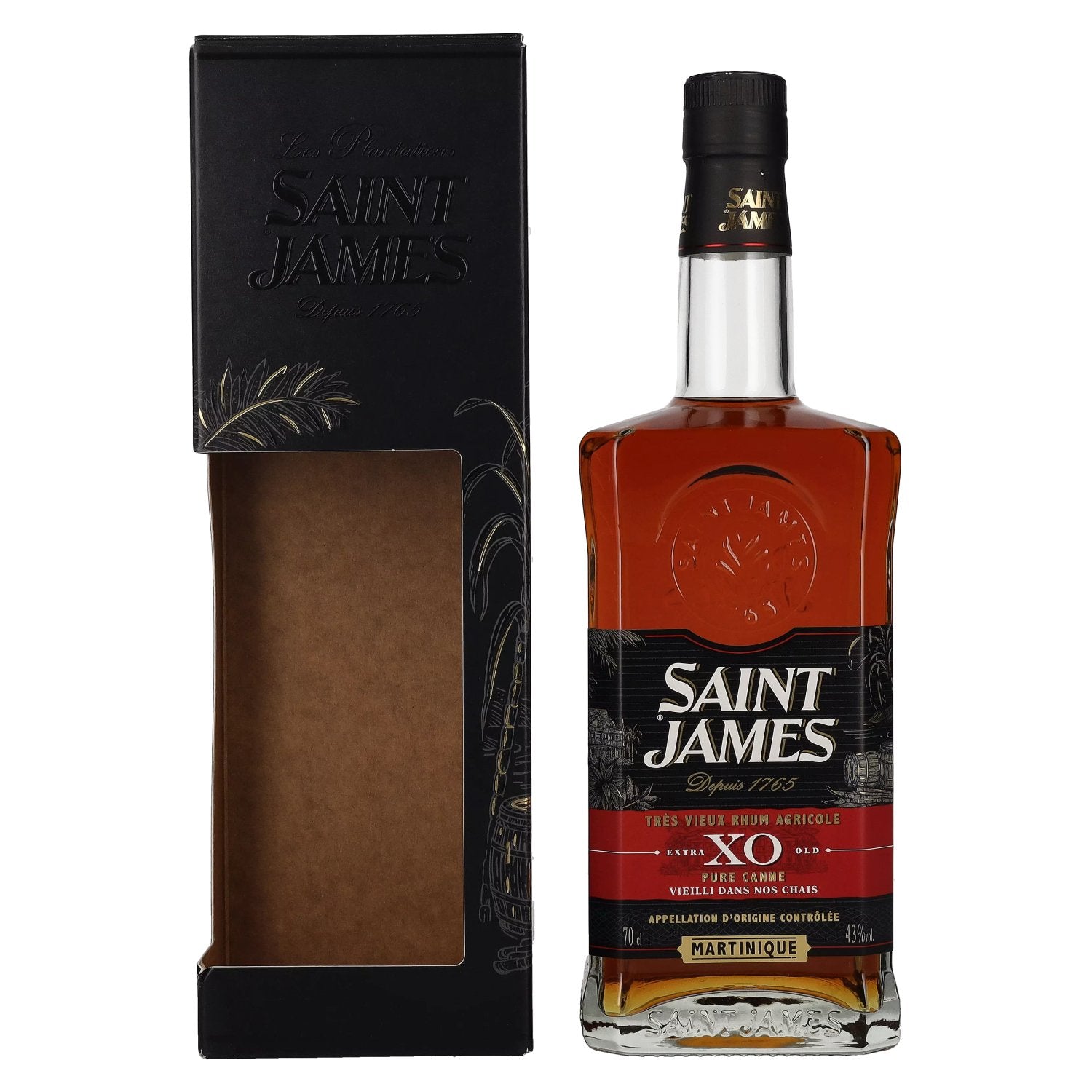 Saint James XO Rhum Vieux Agricole 43% Vol. 0,7l in gift box