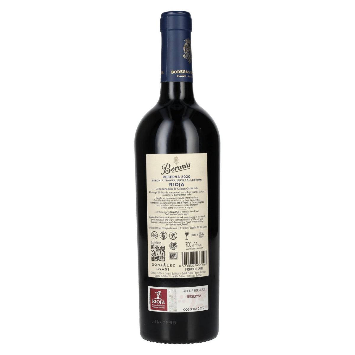 Beronia Reserva Traveller's Collection Rioja DOC 2020 14% Vol. 0,75l