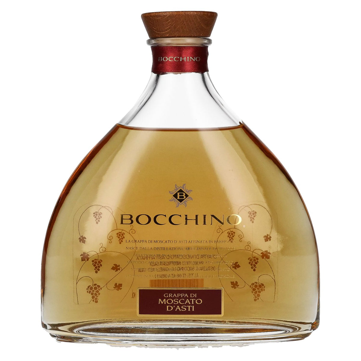 Bocchino Grappa di MOSCATO D'ASTI in barriques 40% Vol. 0,7l