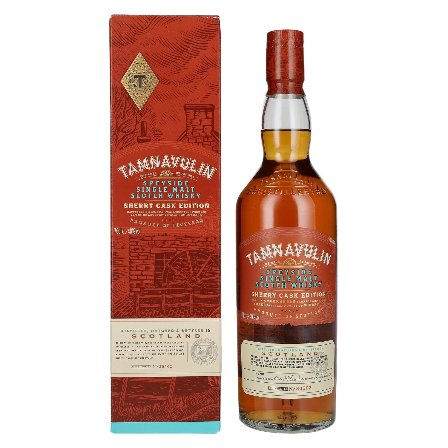 Tamnavulin SHERRY CASK Speyside Single Malt Scotch Whisky 40% Vol. 0,7l in Geschenkbox