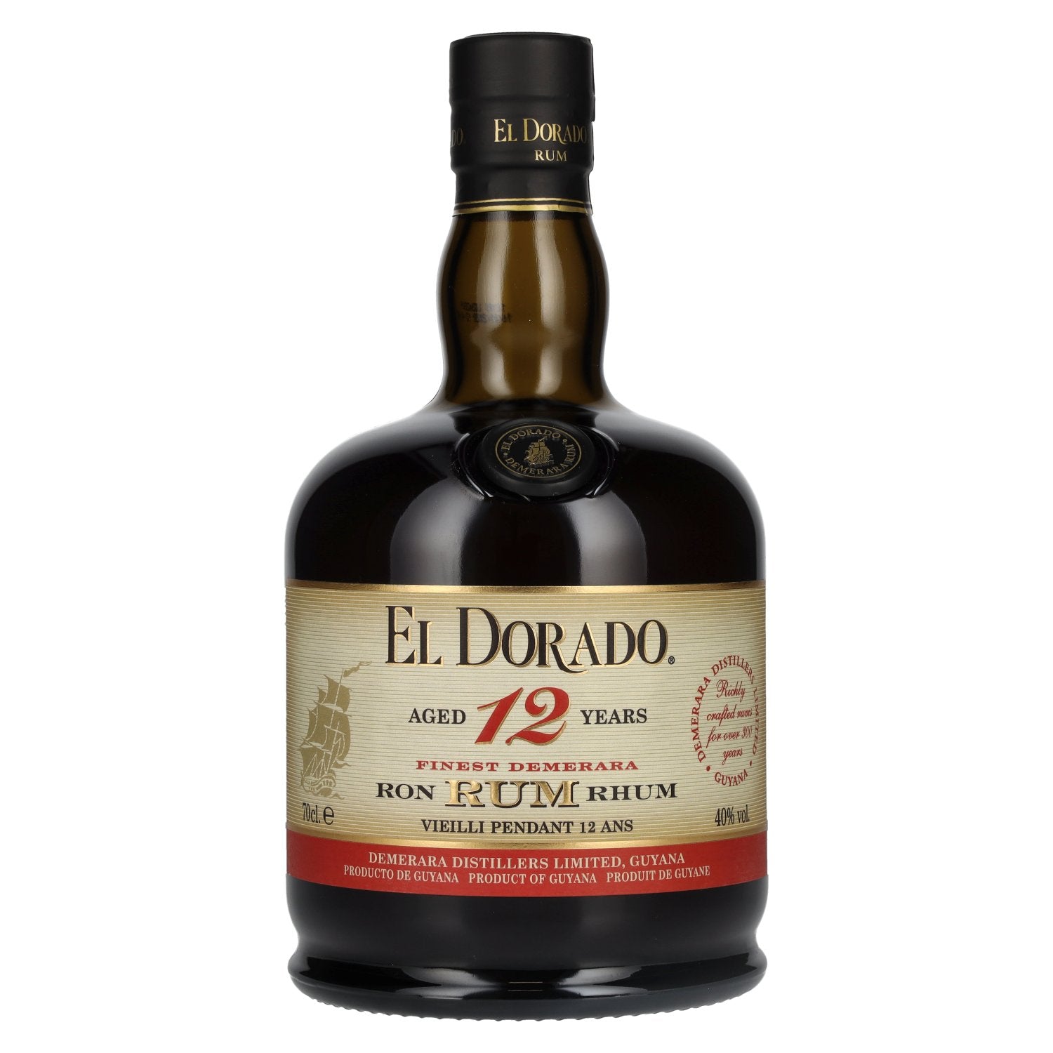 El Dorado 12 Jaar Oude Fijnste Demerara Rum 40% Vol. 0,7l