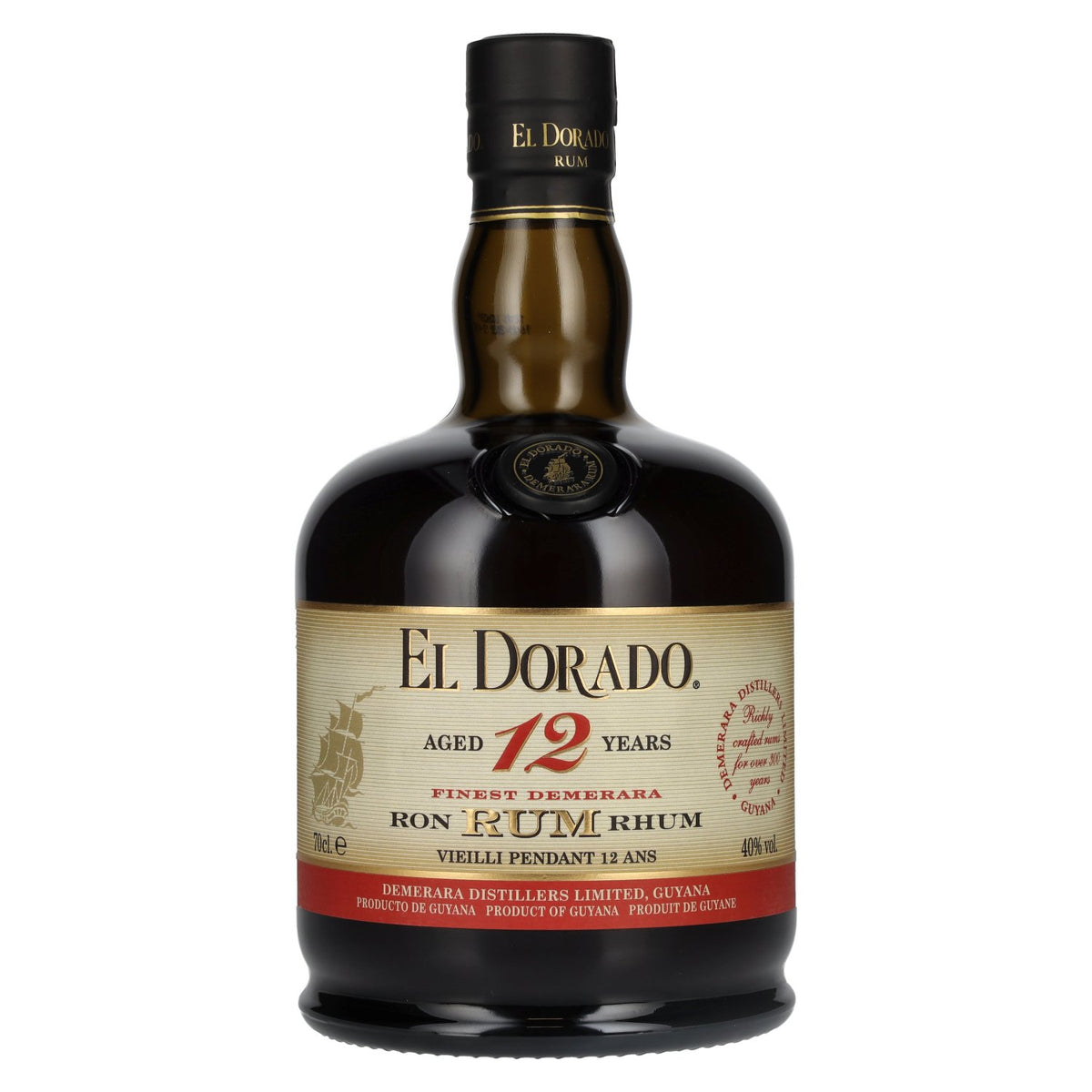 El Dorado 12 ans d'âge, rhum Finest Demerara, 40 % vol., 0,7 l