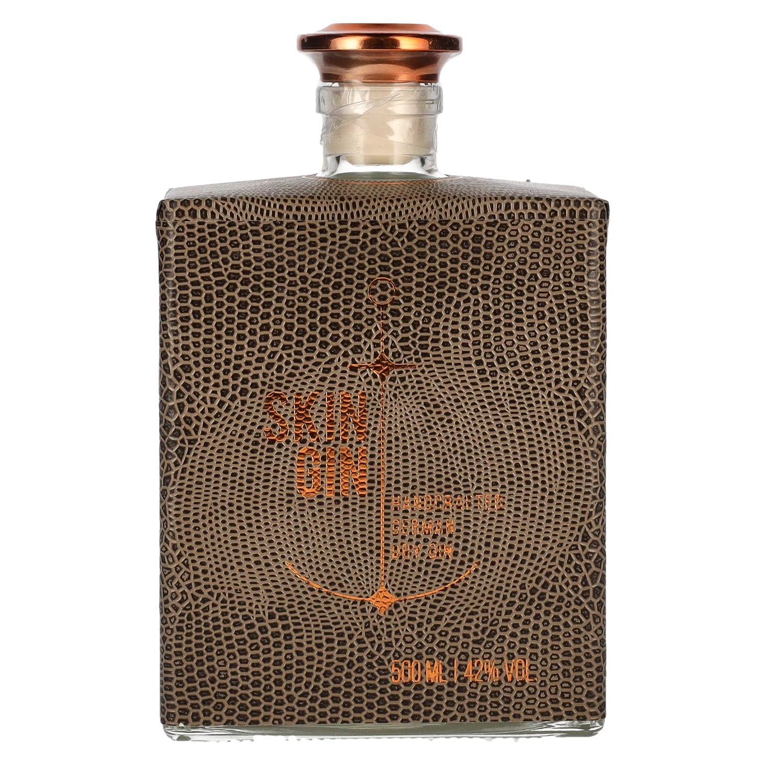 Skin Gin Handgemaakte Duitse droge gin Reptile Brown Skin 42% Vol. 0,5l
