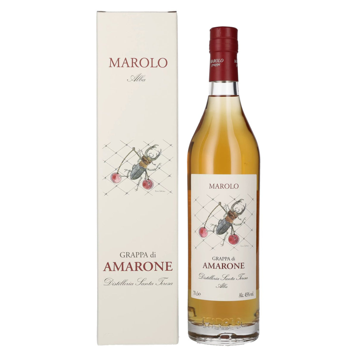Marolo Alba Grappa di AMARONE 45% ABV, 0.7 litres, in a gift box
