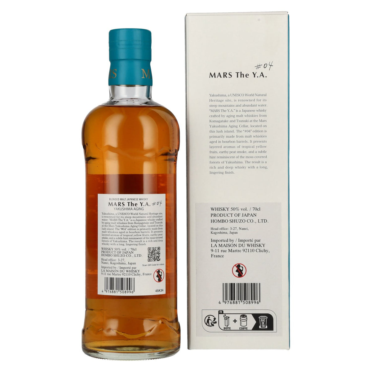 Mars The Y.A. Blended Malt Japanese Whisky # 04 50% Vol. 0,7l in Geschenkbox