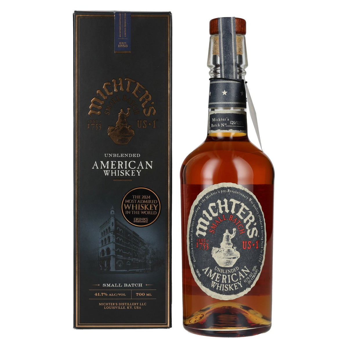 Michter's US*1 Small Batch Unblended American Whiskey 41,7 % vol., 0,7 l, dans un coffret cadeau