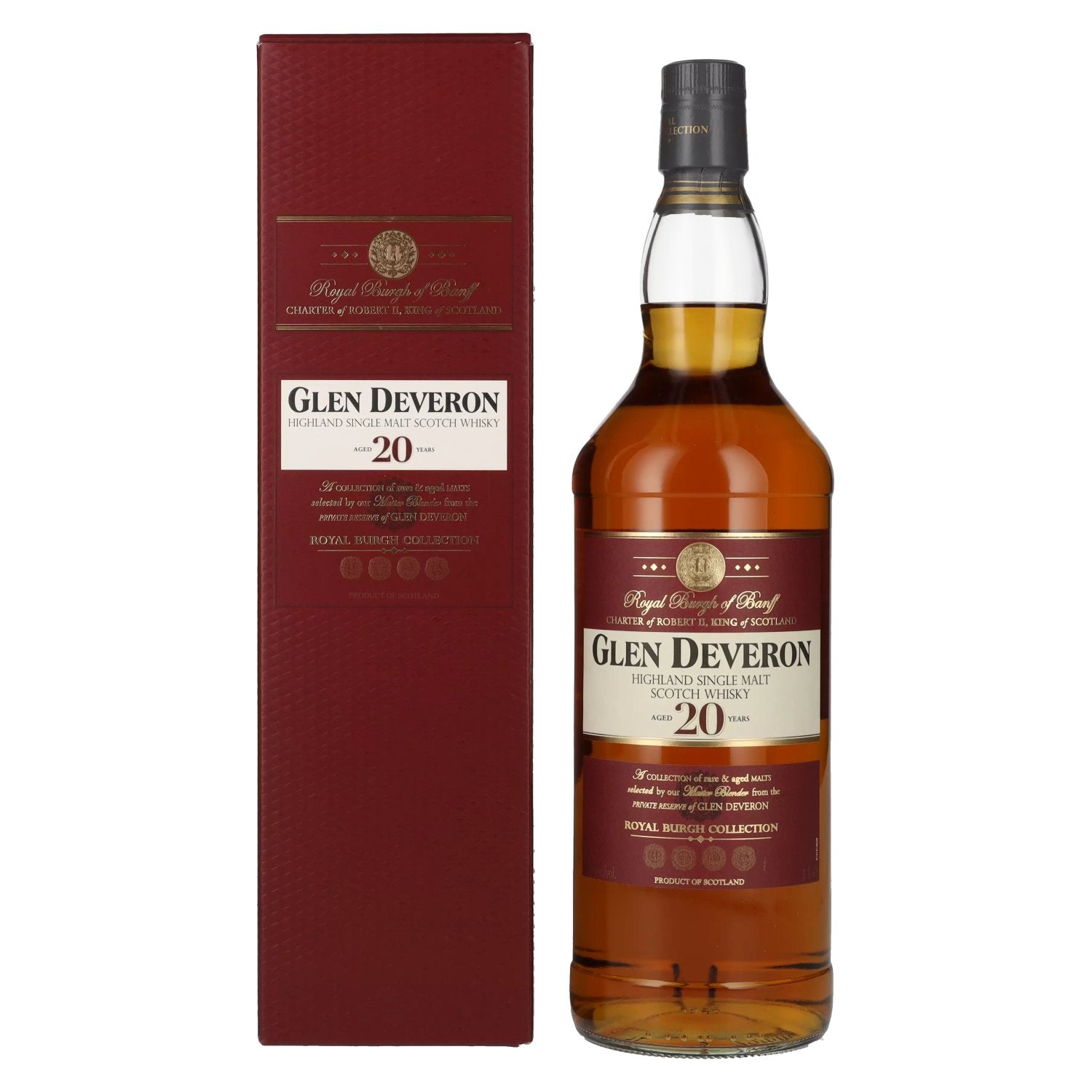 Glen Deveron 20 Years Old Highland Single Malt 40% Vol. 1l in gift box