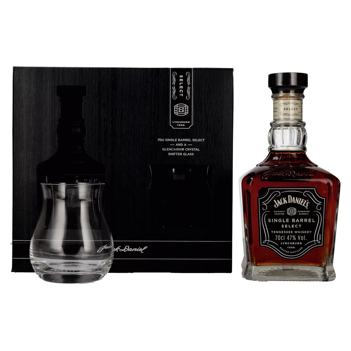 Jack Daniel's Select Single Barrel Tennessee Whiskey 47% Vol. 0,7l in Geschenkbox mit Snifter Glas