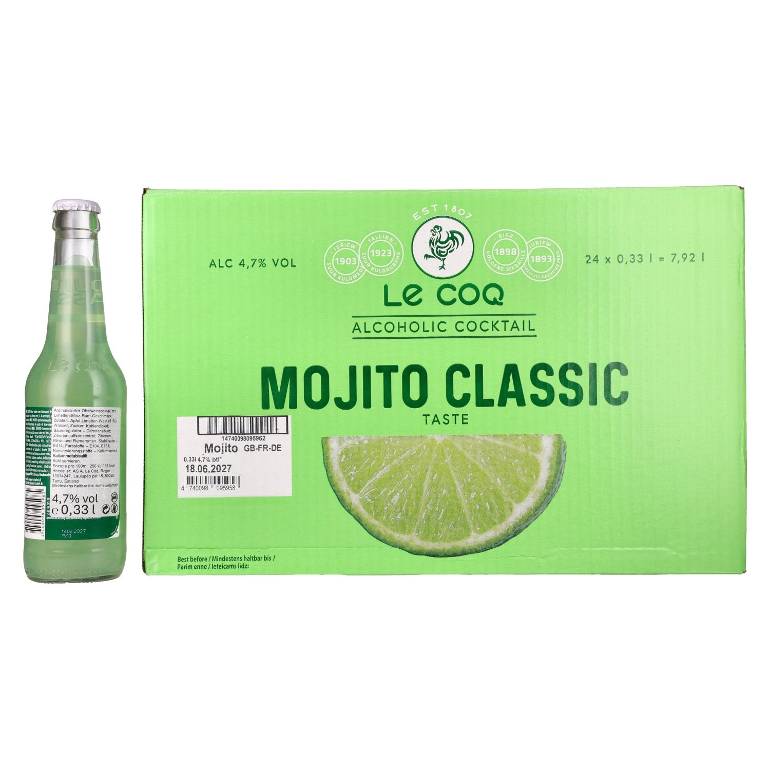 Le Coq MOJITO CLASSIC 4,7% Vol. 24x0,33l