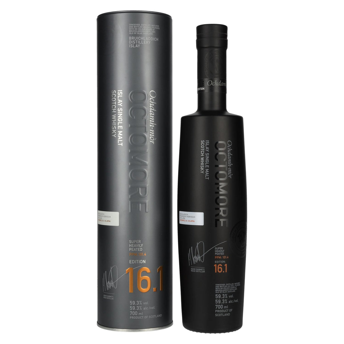 Octomore EDITION: 16.1 Super Heavily Peated Islay Single Malt, Release 2025, 59.3% ABV, 0.7l in a tin box