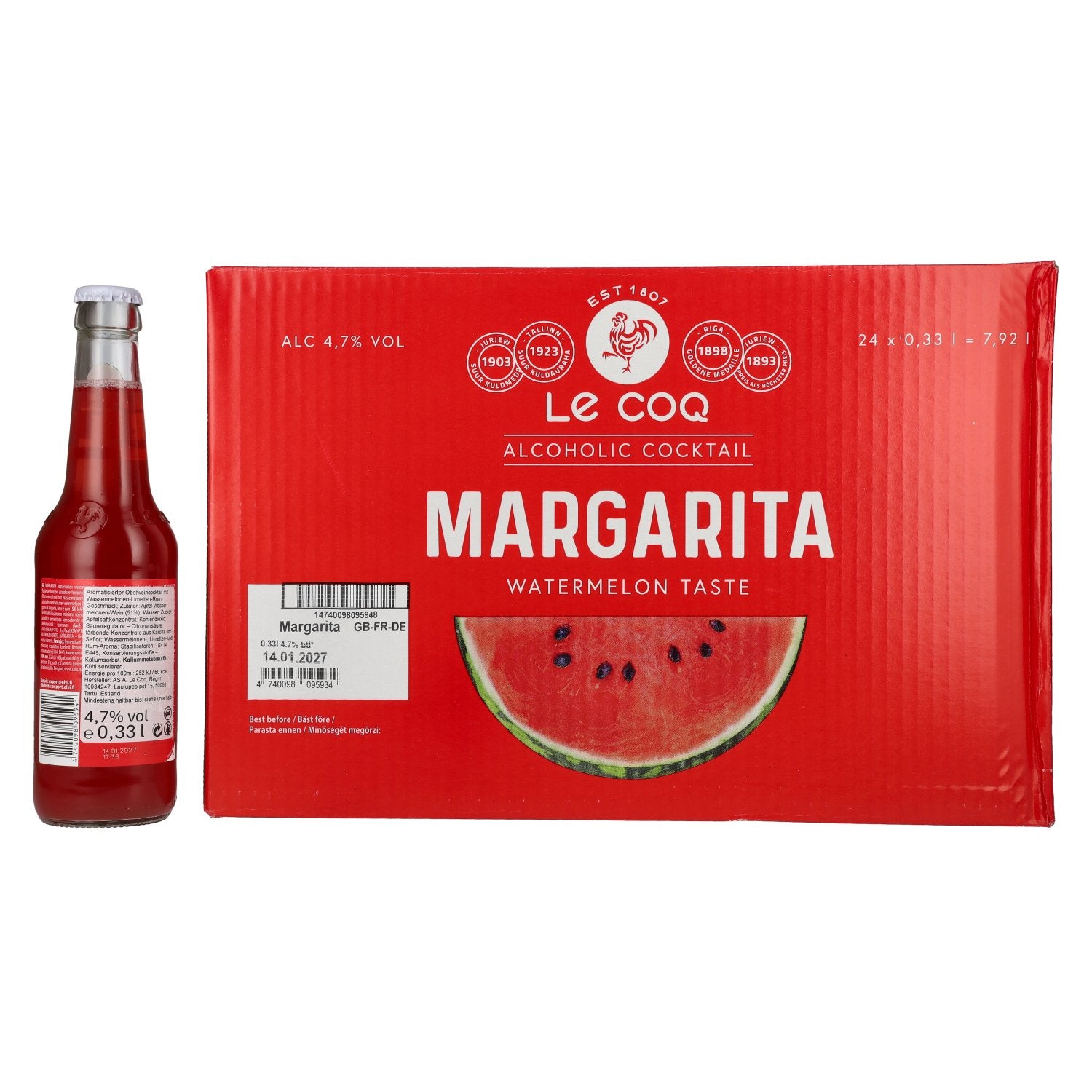 Le Coq MARGARITA 4,7% Vol. 24x0,33l