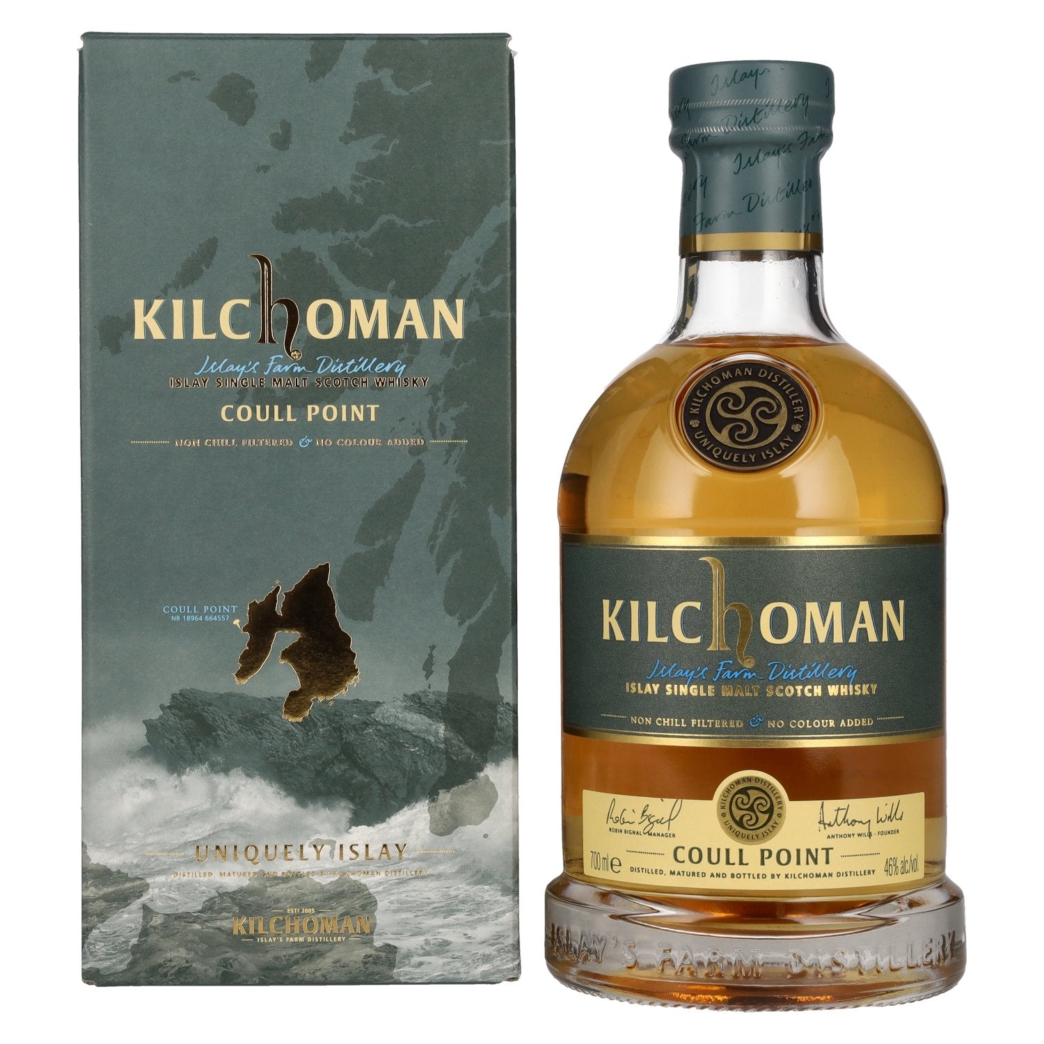 Kilchoman COULL POINT Islay Single Malt Scotch Whisky 46% Vol. 0,7l in Geschenkbox