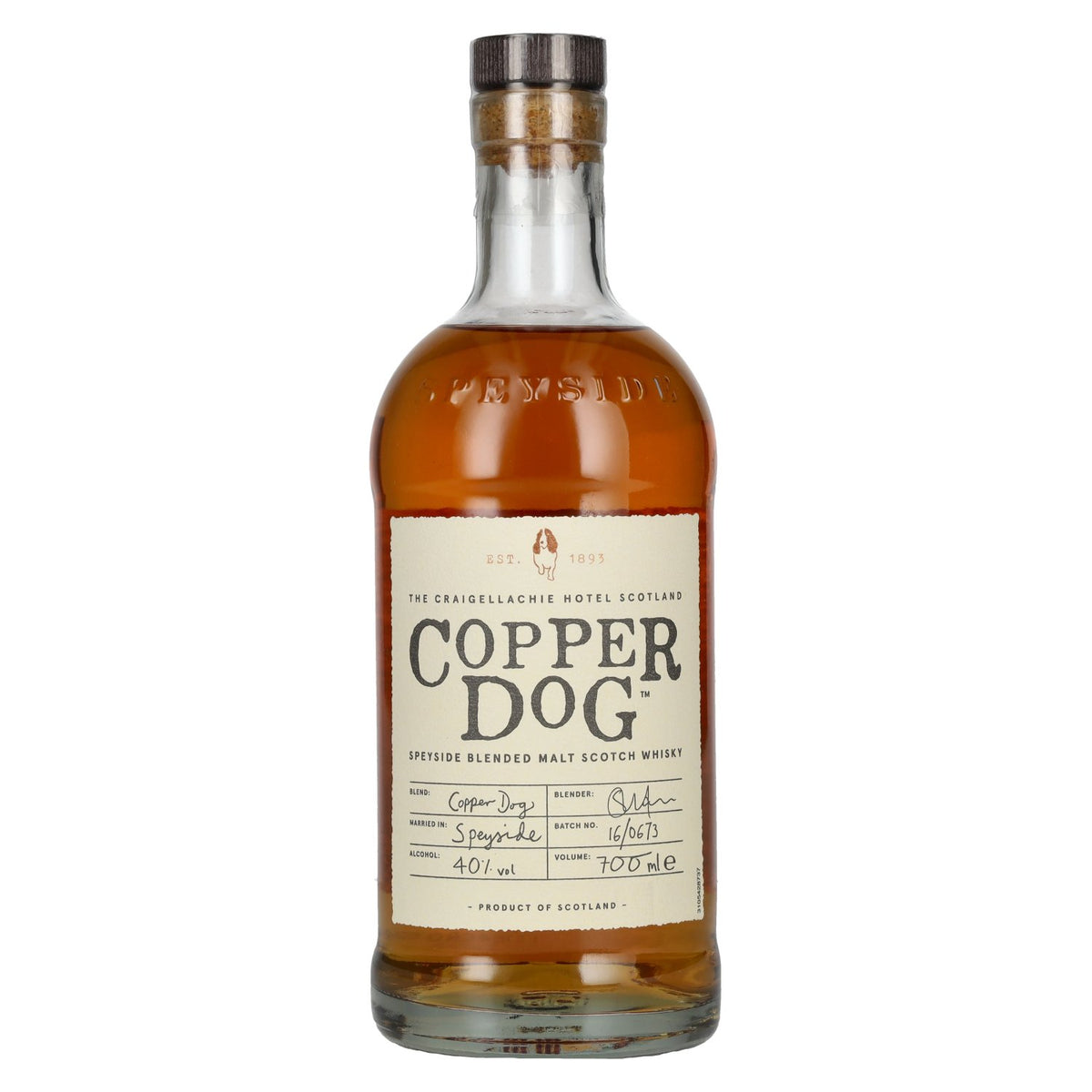 Copper Dog Speyside Blended Malt Scotch Whisky 40% ABV 0.7l