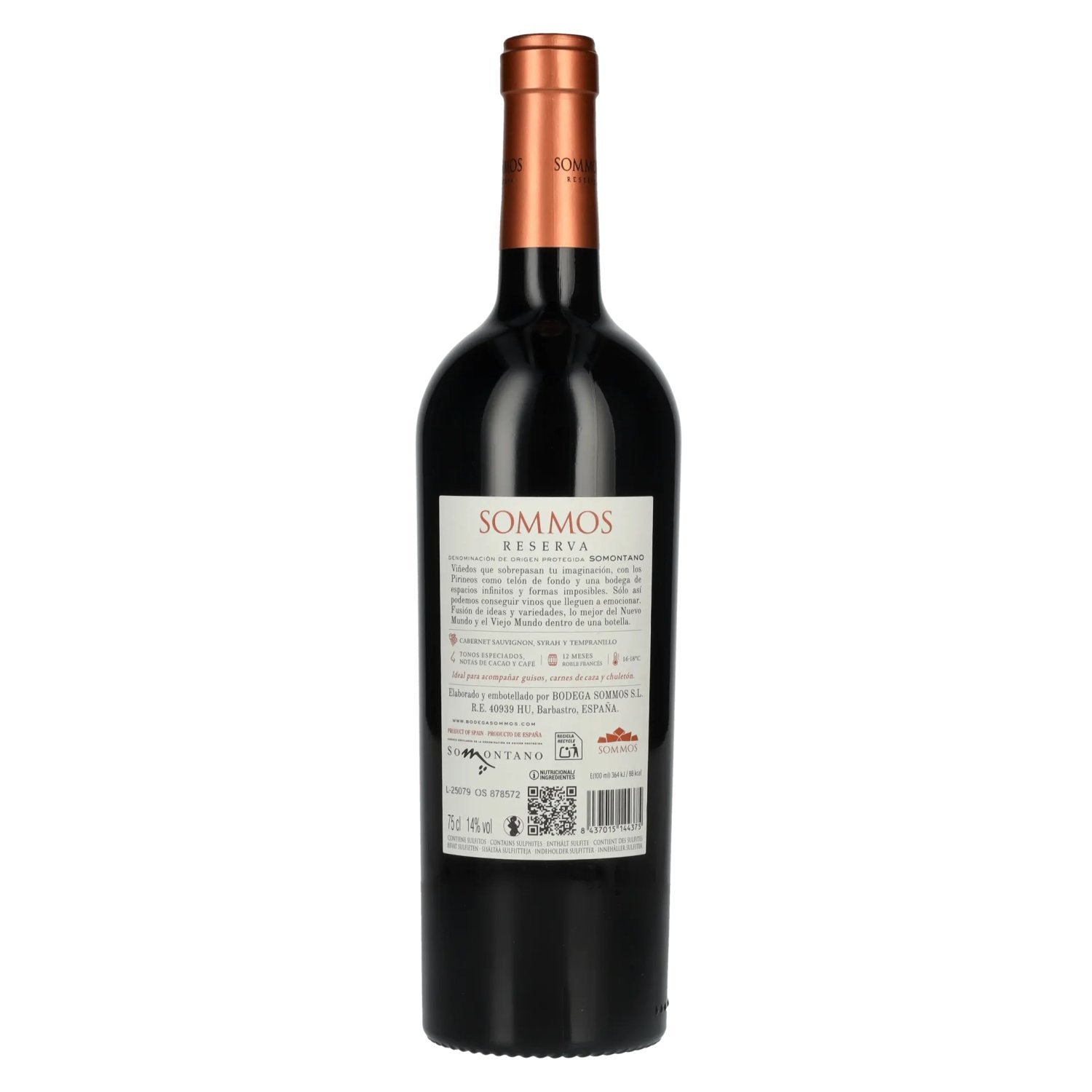 SOMMOS Reserva Somontano D.O.P 2021 14% Vol. 0,75l