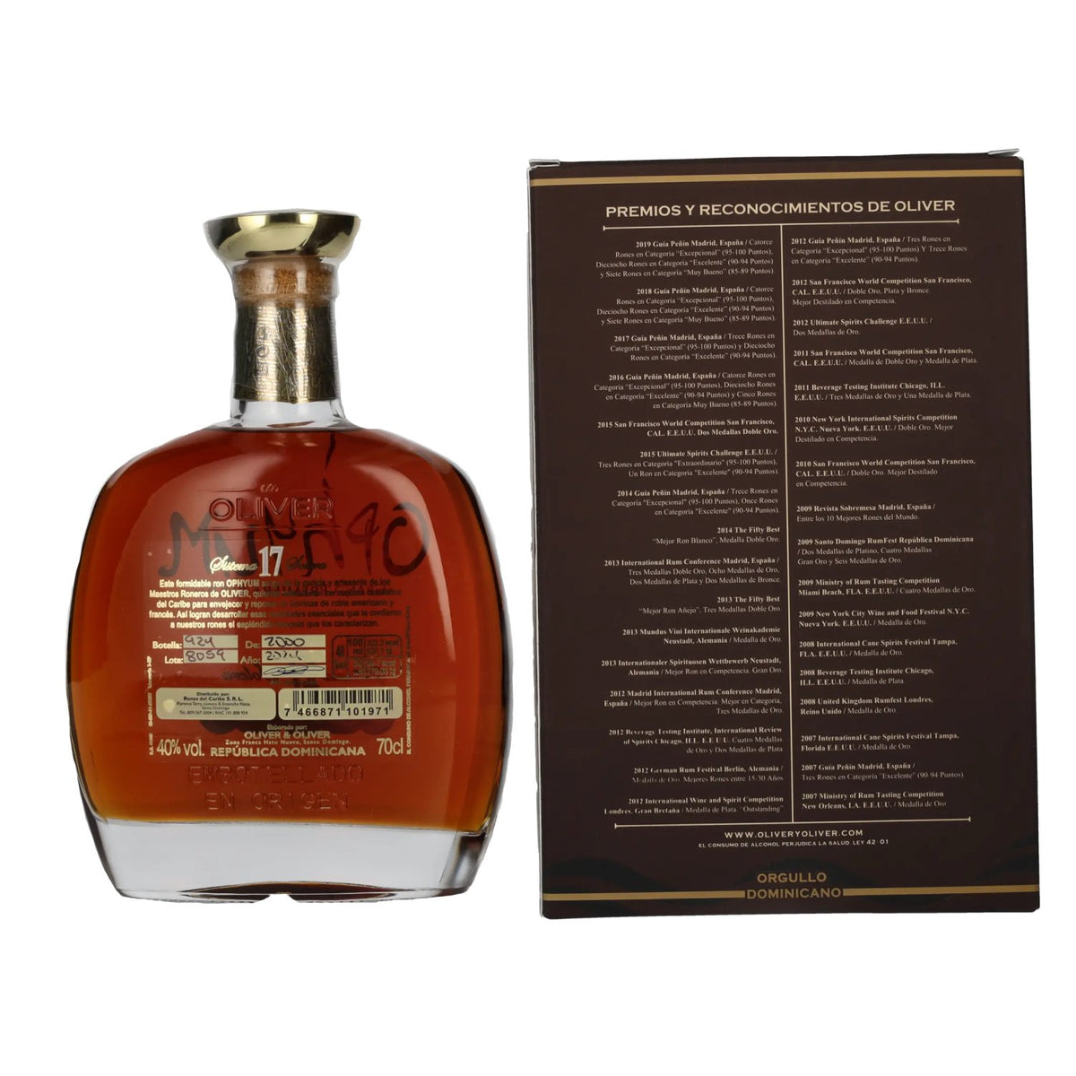 Ophyum 17 Metódo Solera Grand Premiere Rhum 40% Vol. 0,7l in Geschenkbox
