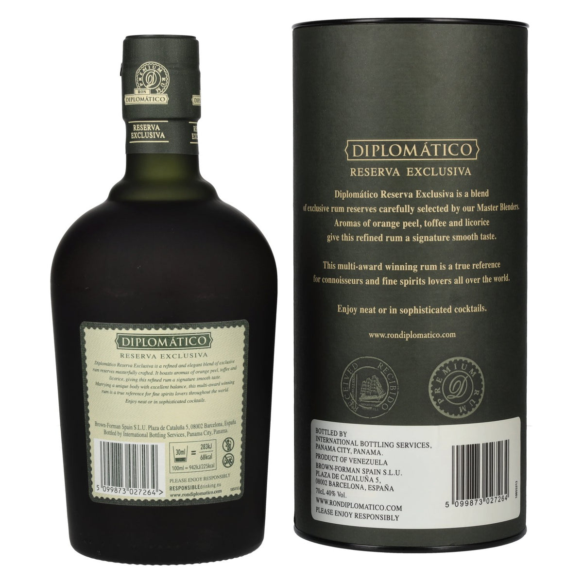 Diplomático RESERVA EXCLUSIVA Oude Rum 40% vol. 0,7 l in geschenkverpakking