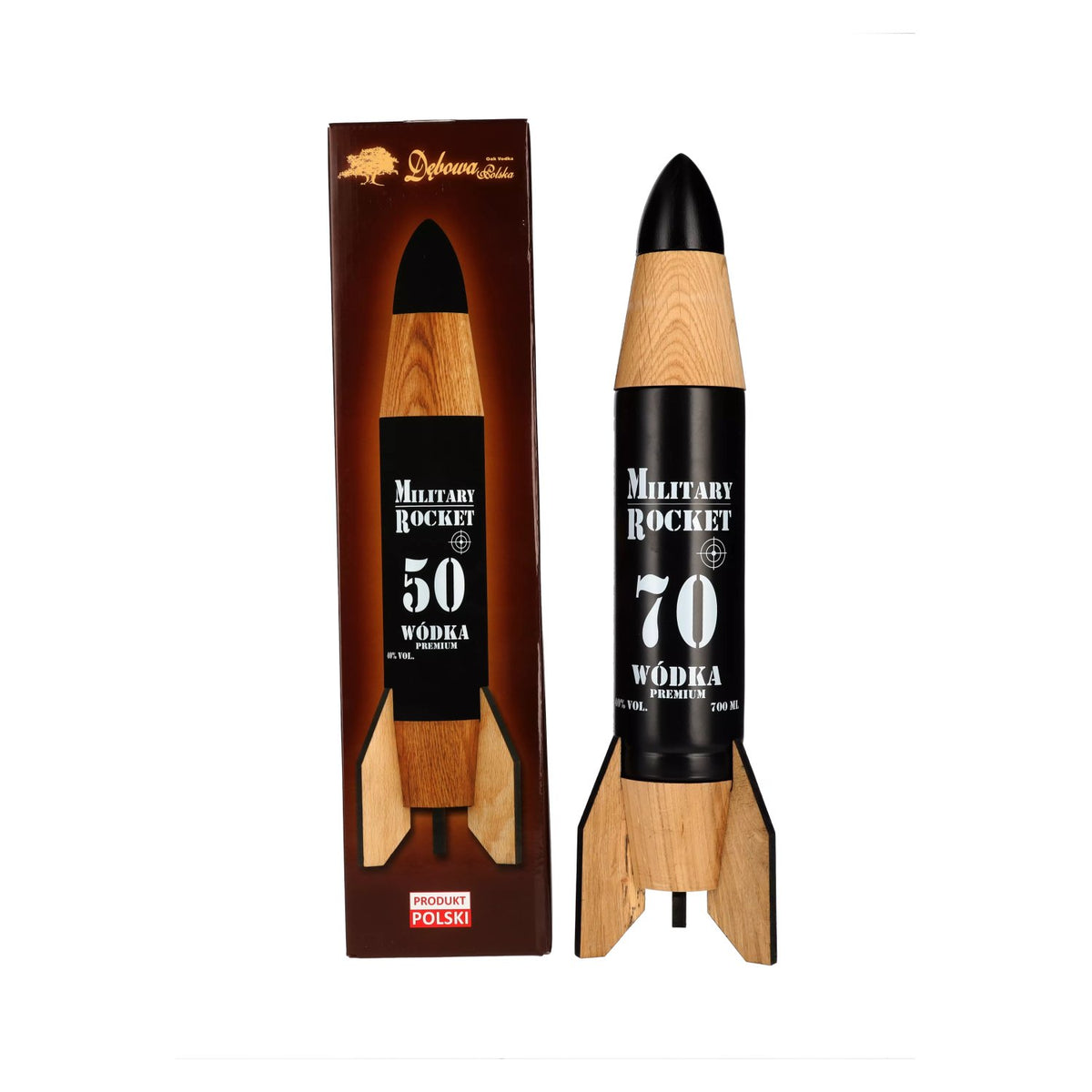 Debowa Wódka Military Rocket 70 Premium 40% vol. 0.7l in a gift box