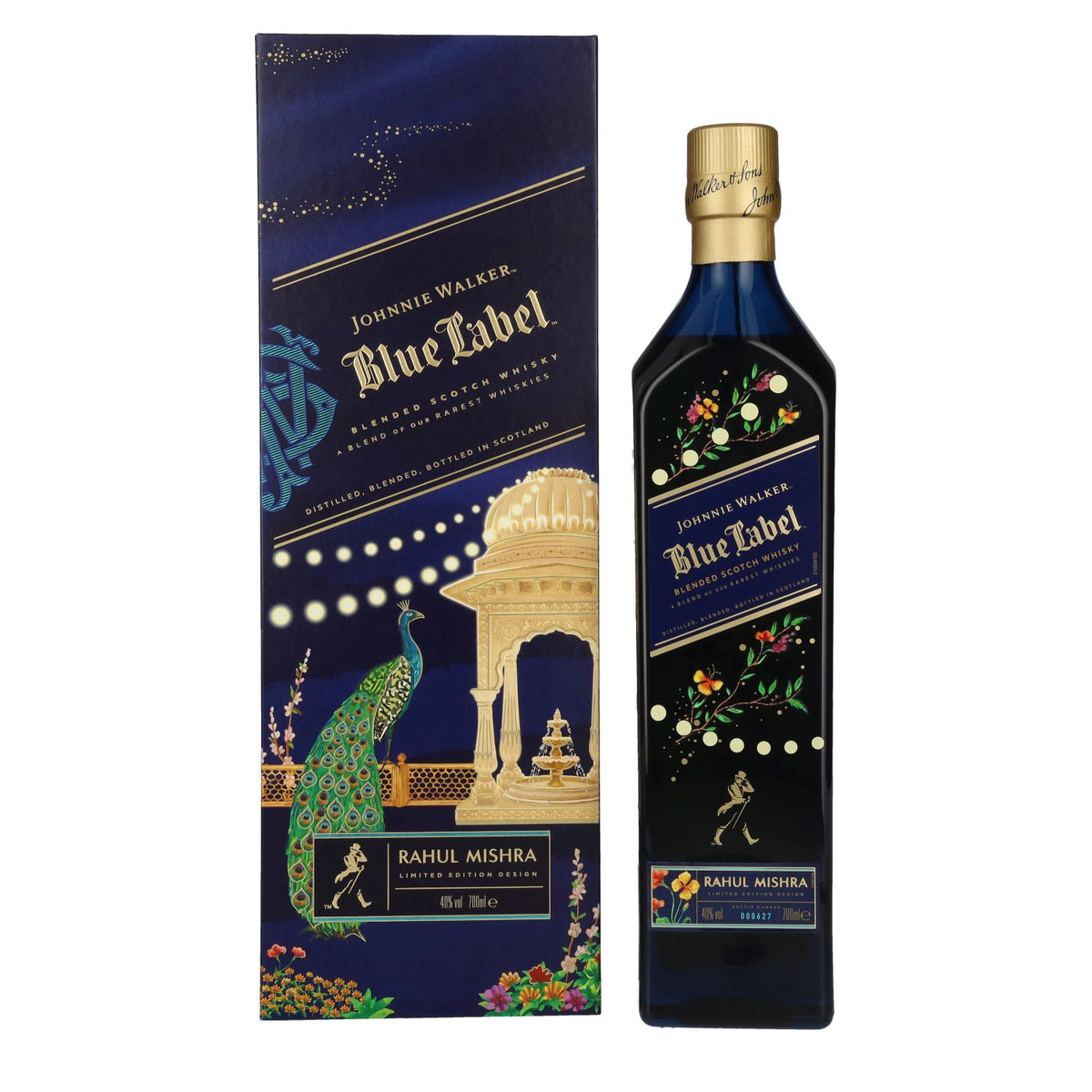 Johnnie Walker Blue Label Rahul Mishra Blended Scotch Whisky 40% vol. 0,7 l in geschenkverpakking