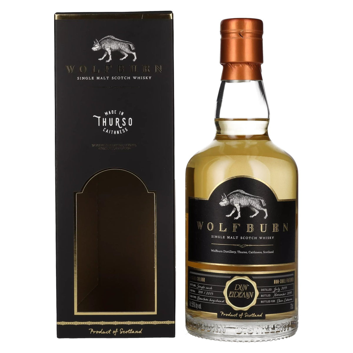 Wolfburn DUN EIDEANN Single Malt Scotch Whisky 55% ABV, 0.7l, in a gift box