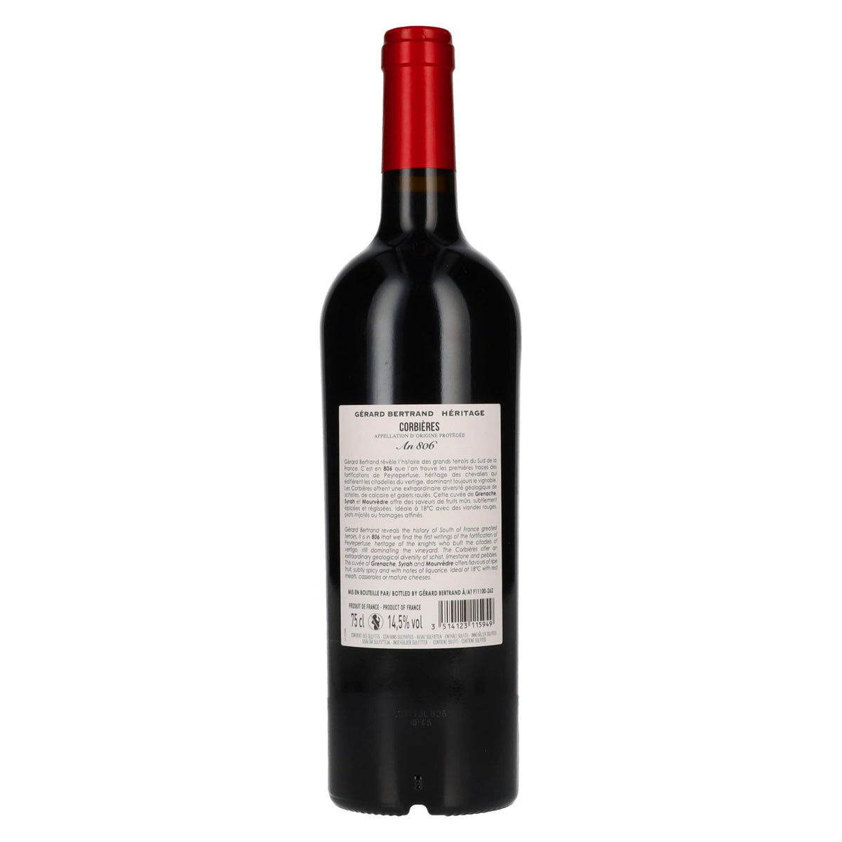 Gérard Bertrand CORBIÈRES An806 AOP 2022 14,5% vol. 0,75 l