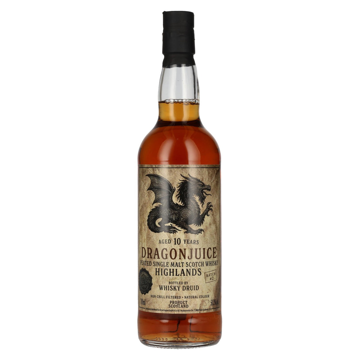 Whisky Druid 10 Years Old DRAGONJUICE Single Malt Scotch Whisky Batch #2 50,2% vol. 0,7 l