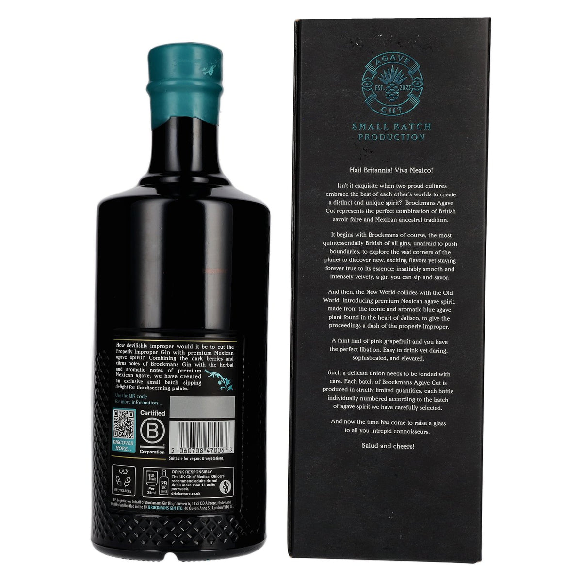 Brockmans AGAVE CUT GIN 41.2% vol., 0.7 l, in a gift box