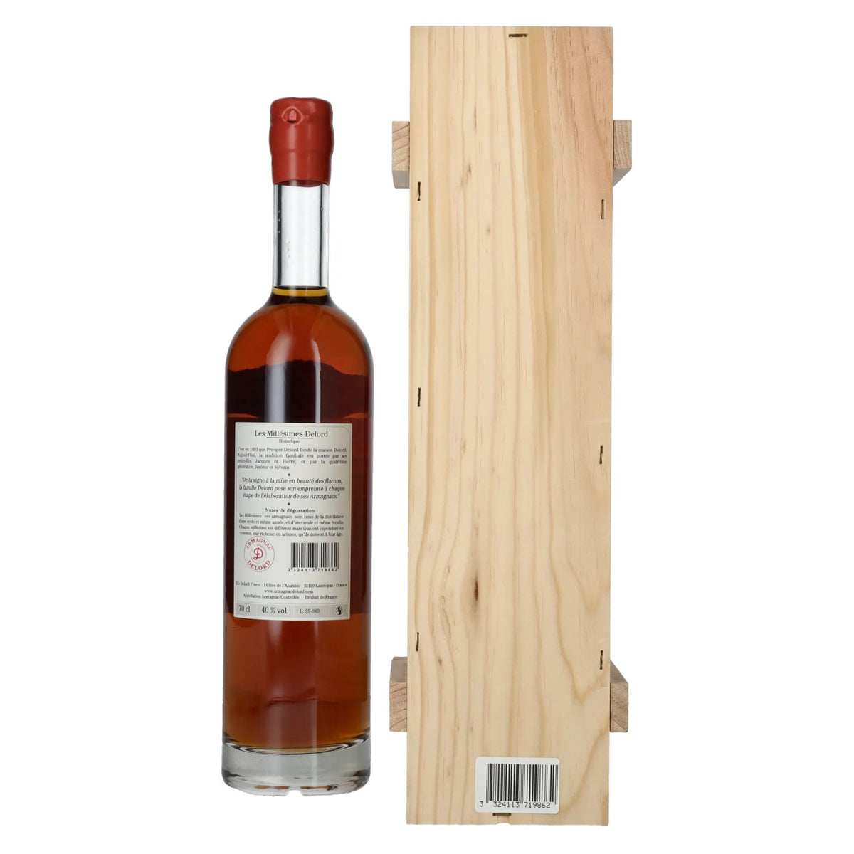 Vieil Armagnac Delord Vintage Récolte 1986 40% Vol. 0,7l in Holzkiste